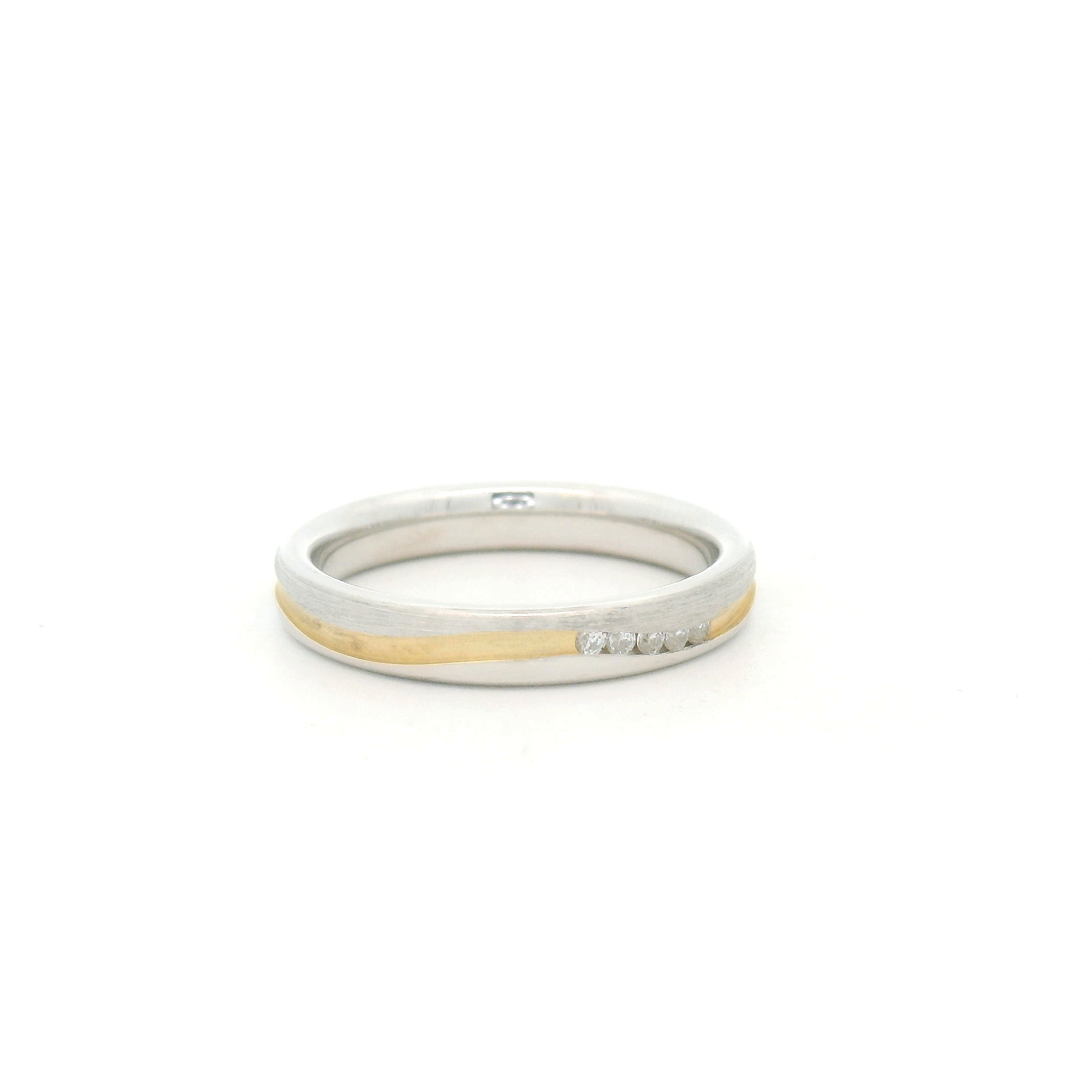 Silver Two-Tone Diamond Ring