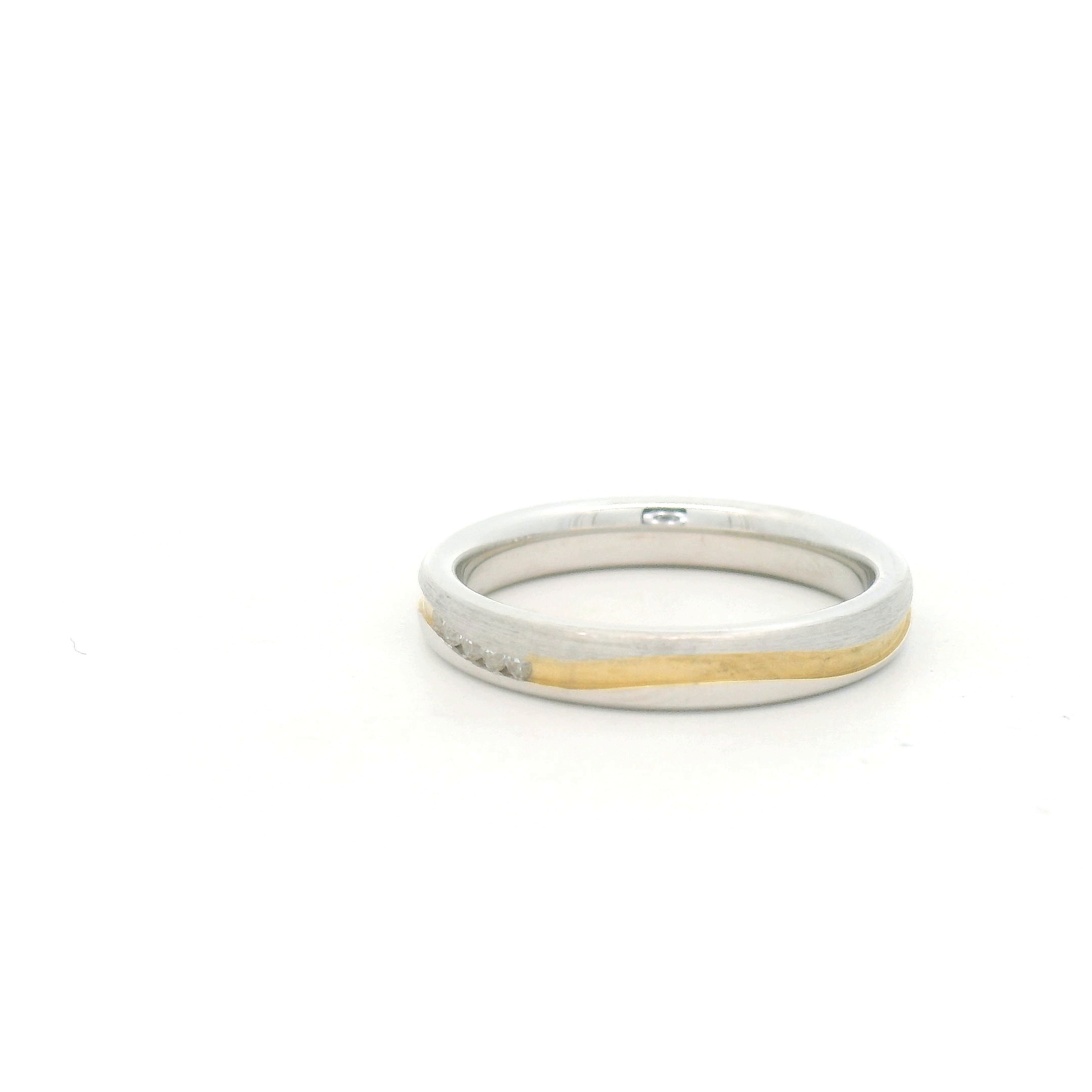Silver Two-Tone Diamond Ring