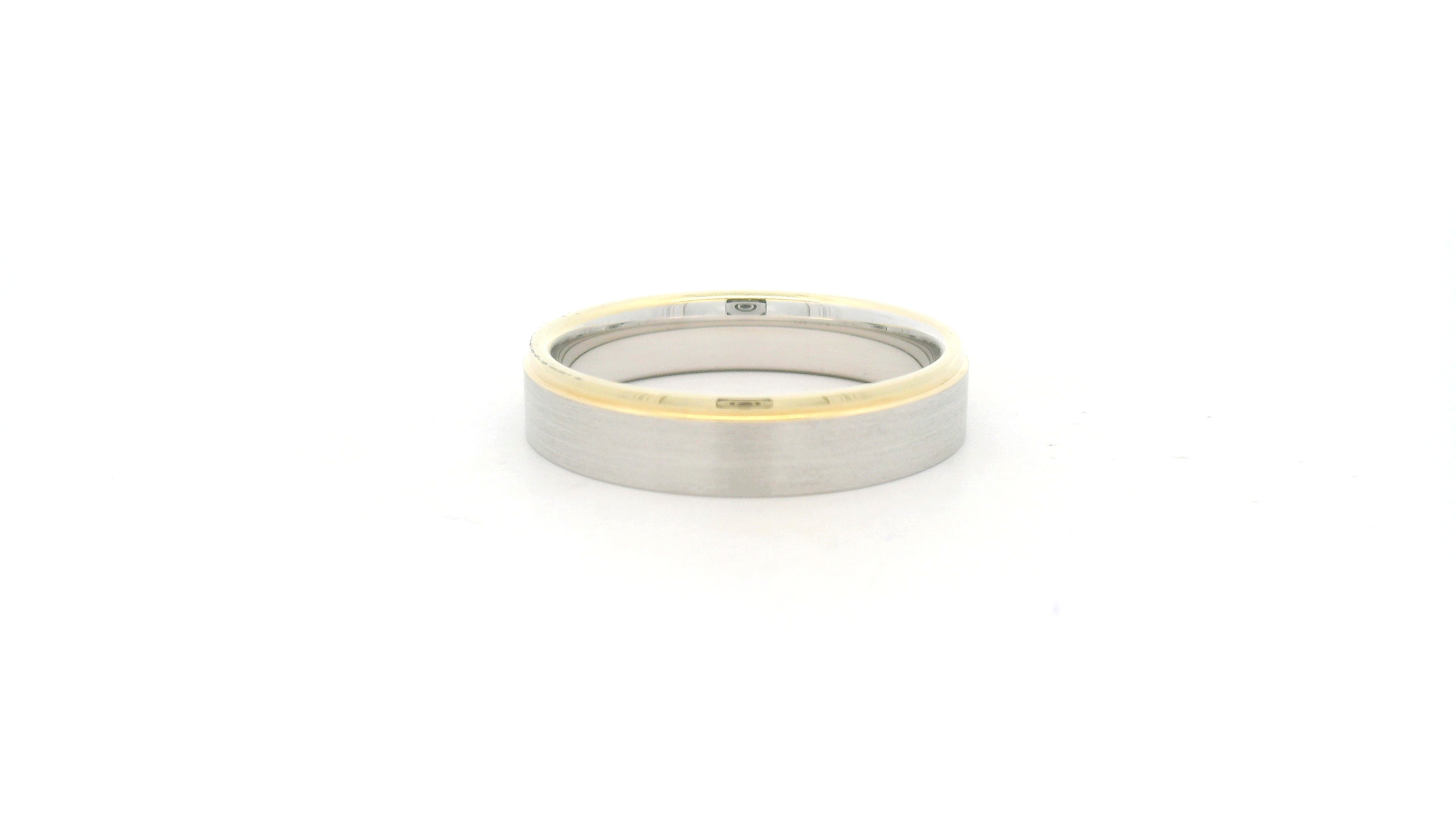Two-Tone Wedding Mens Rings