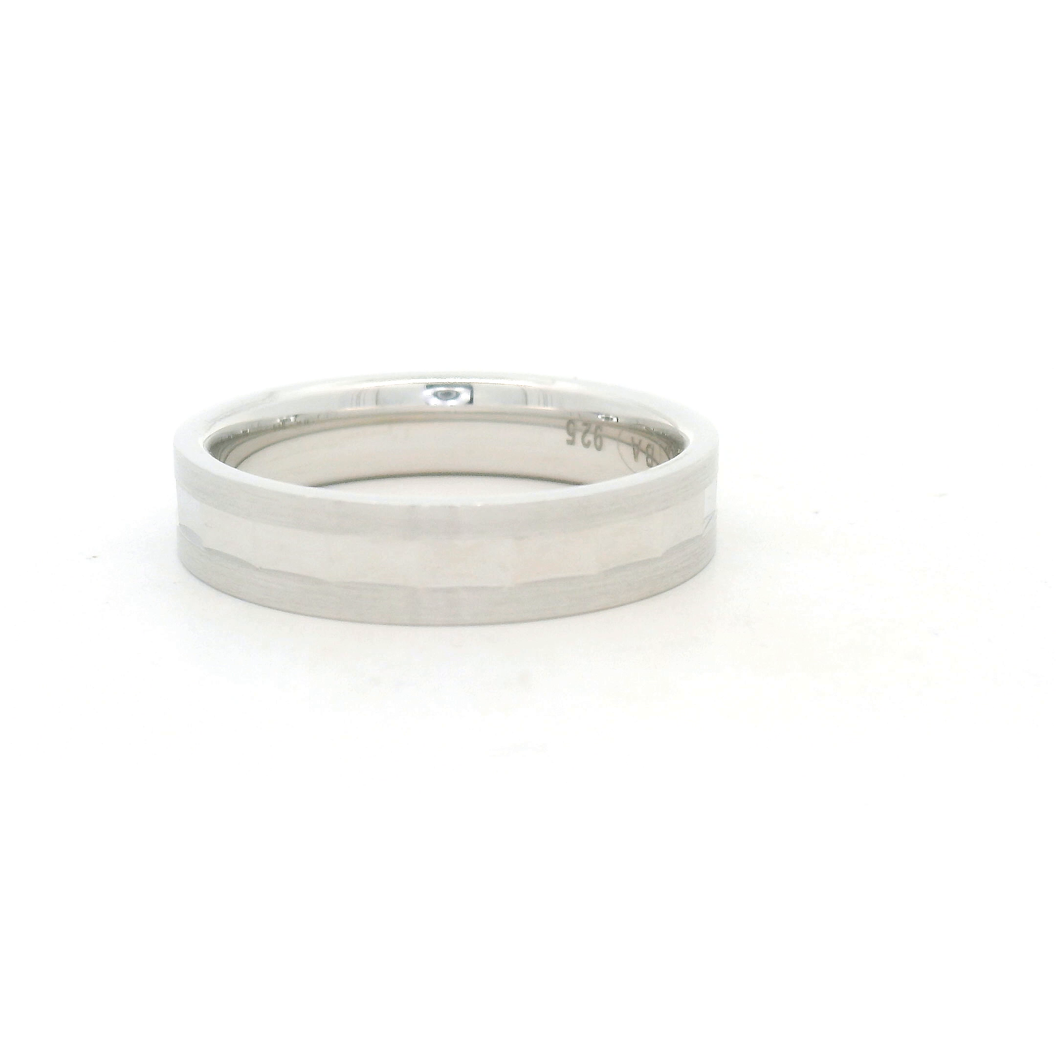 Sleek Modern Silver Boys Ring