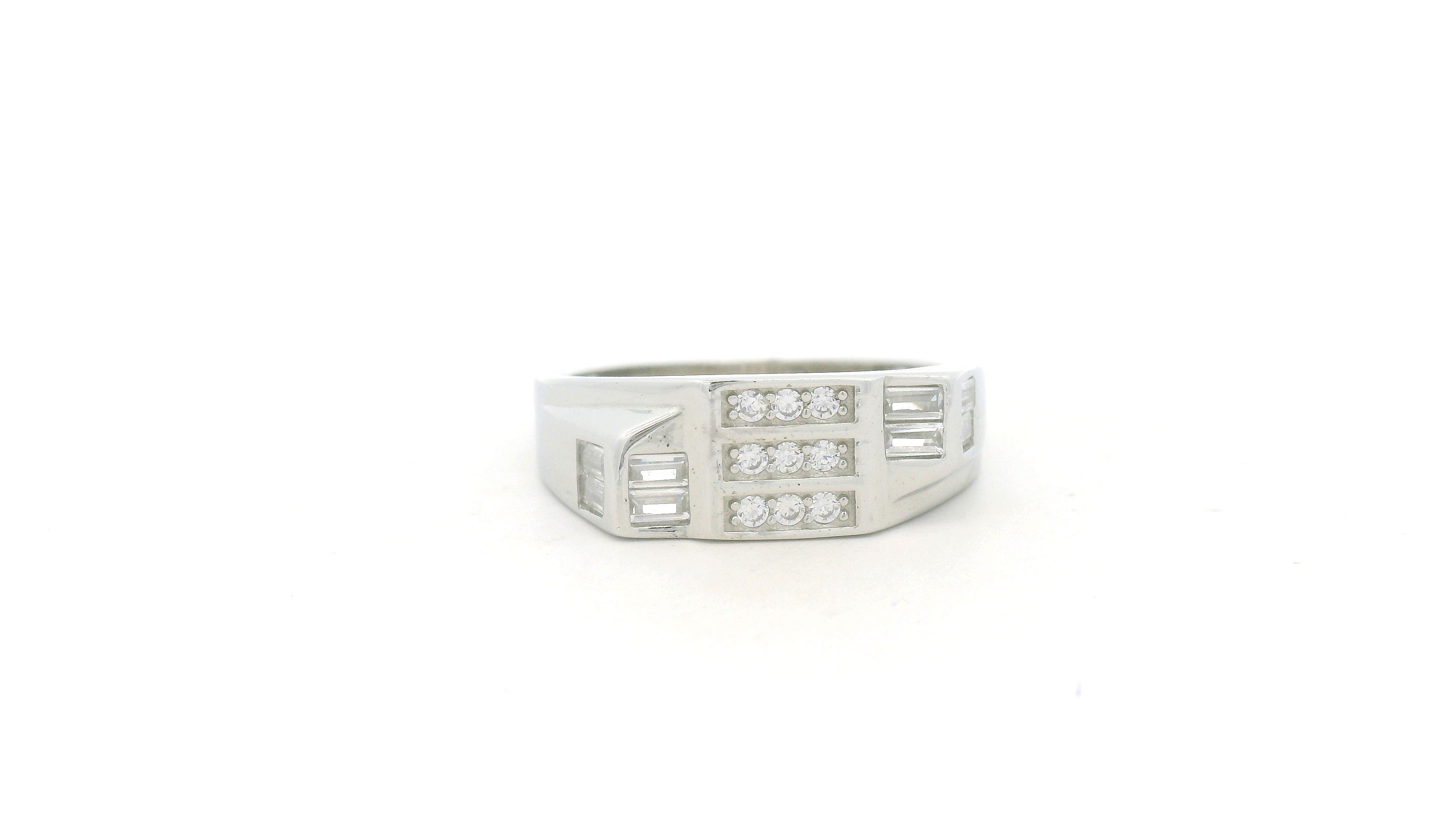 Elegant Diamond-Studded Ring for Men
