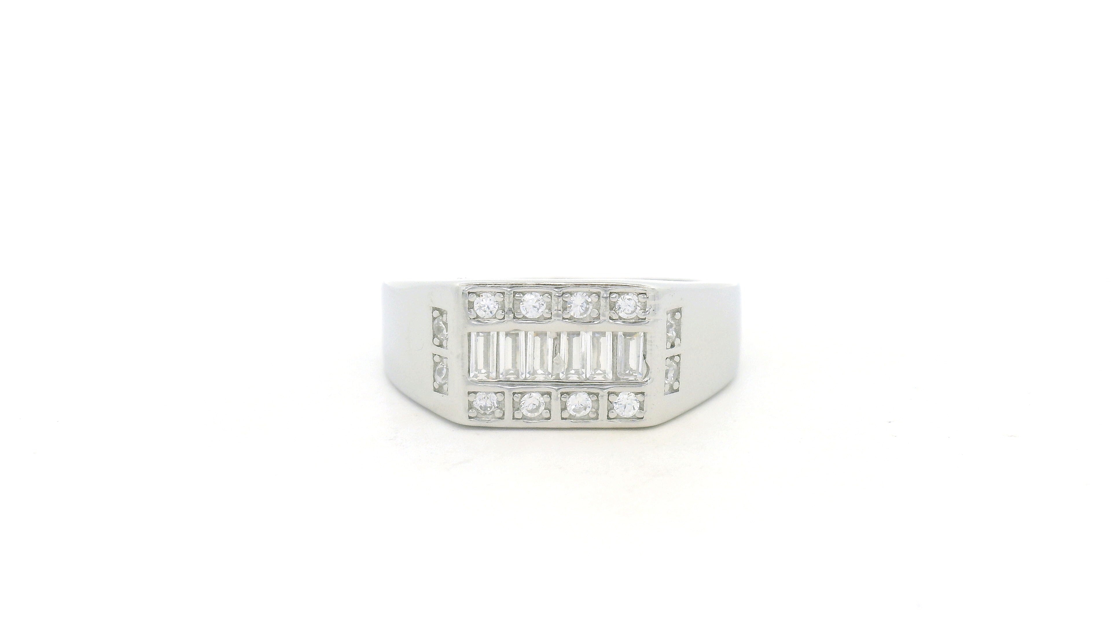 Mens Diamond-Studded Ring