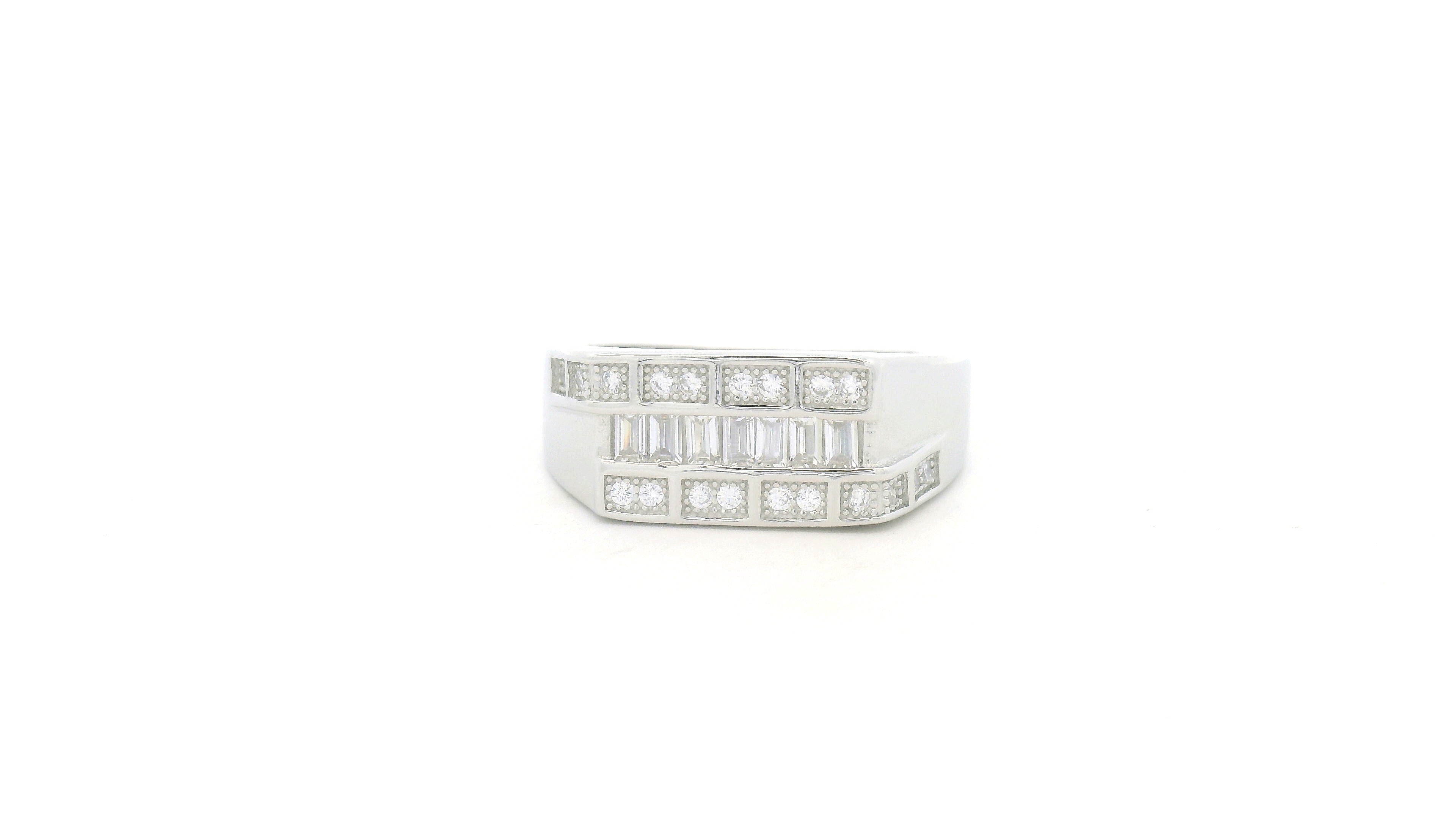925 Silver Diamond Ring for Men