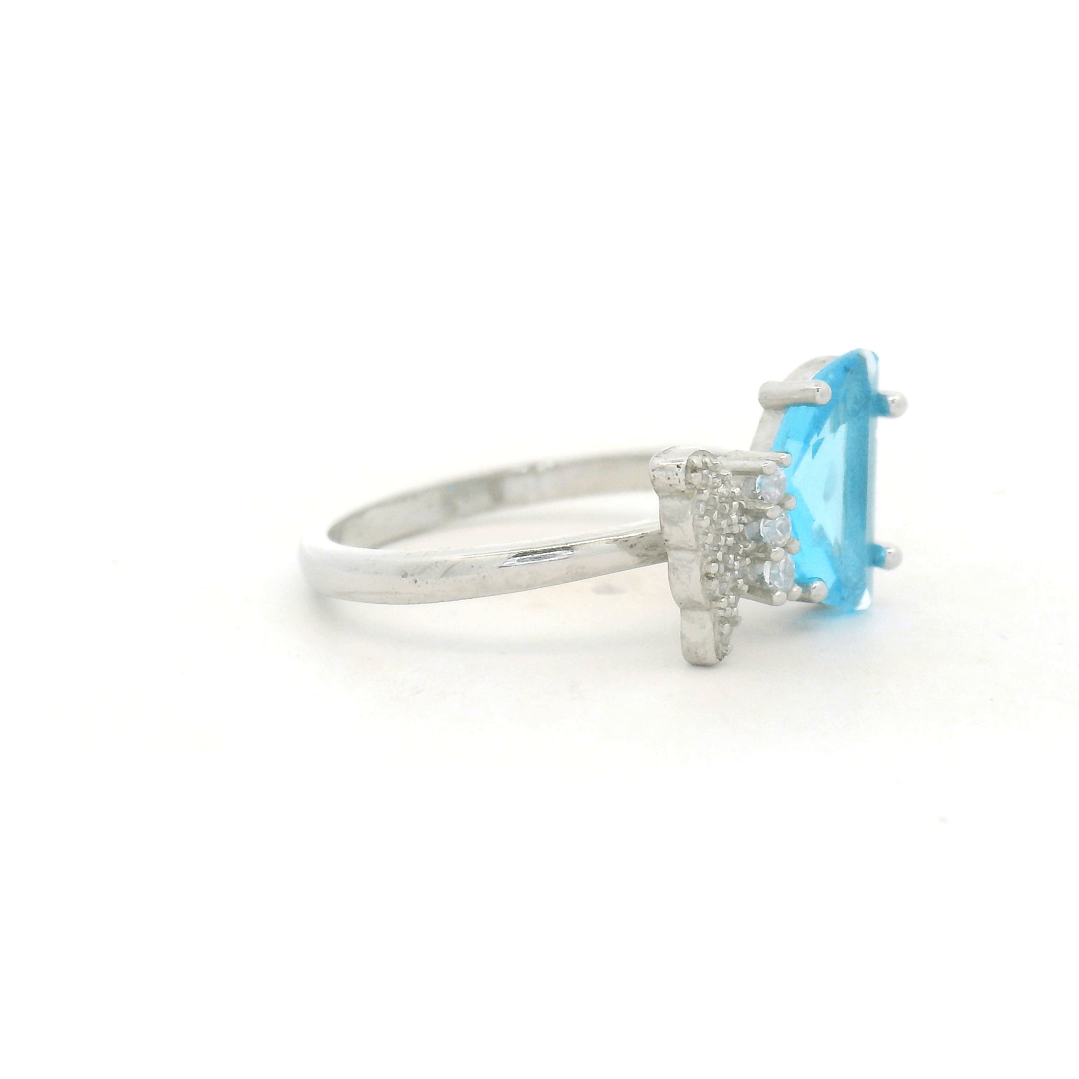 Elegant BlueStone Butterfly Ring