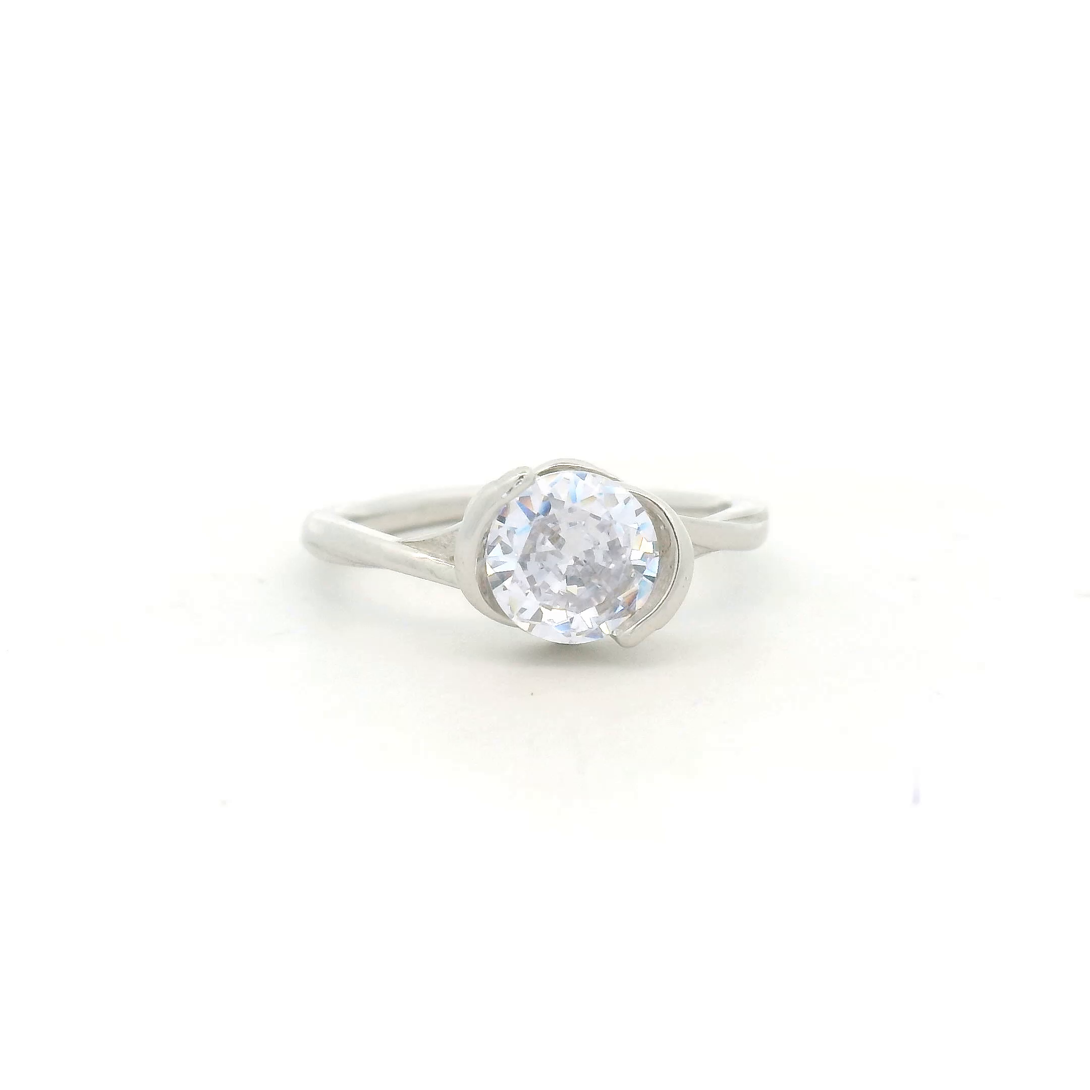 Oval Diamond Ring with Gemstone