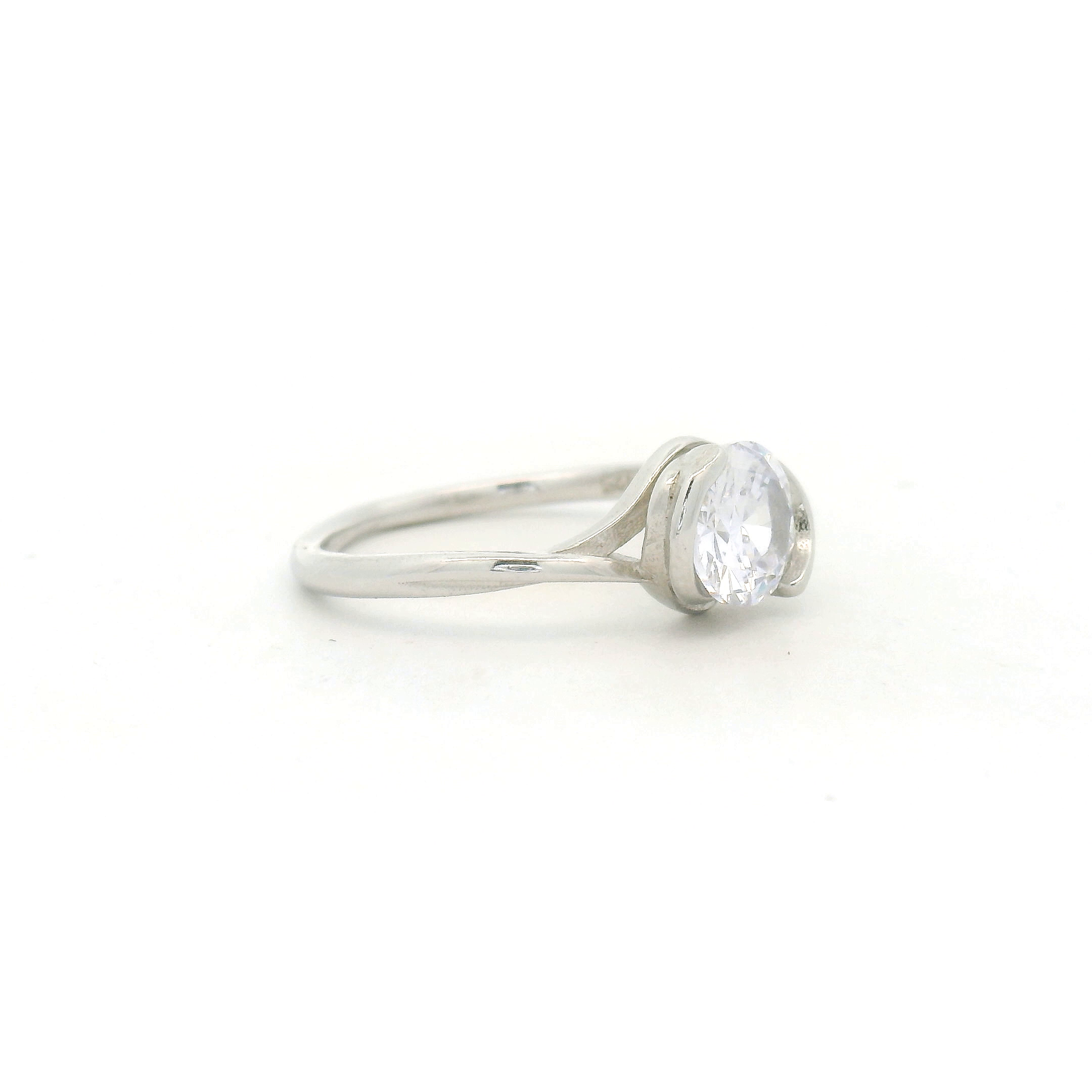 Oval Diamond Ring with Gemstone