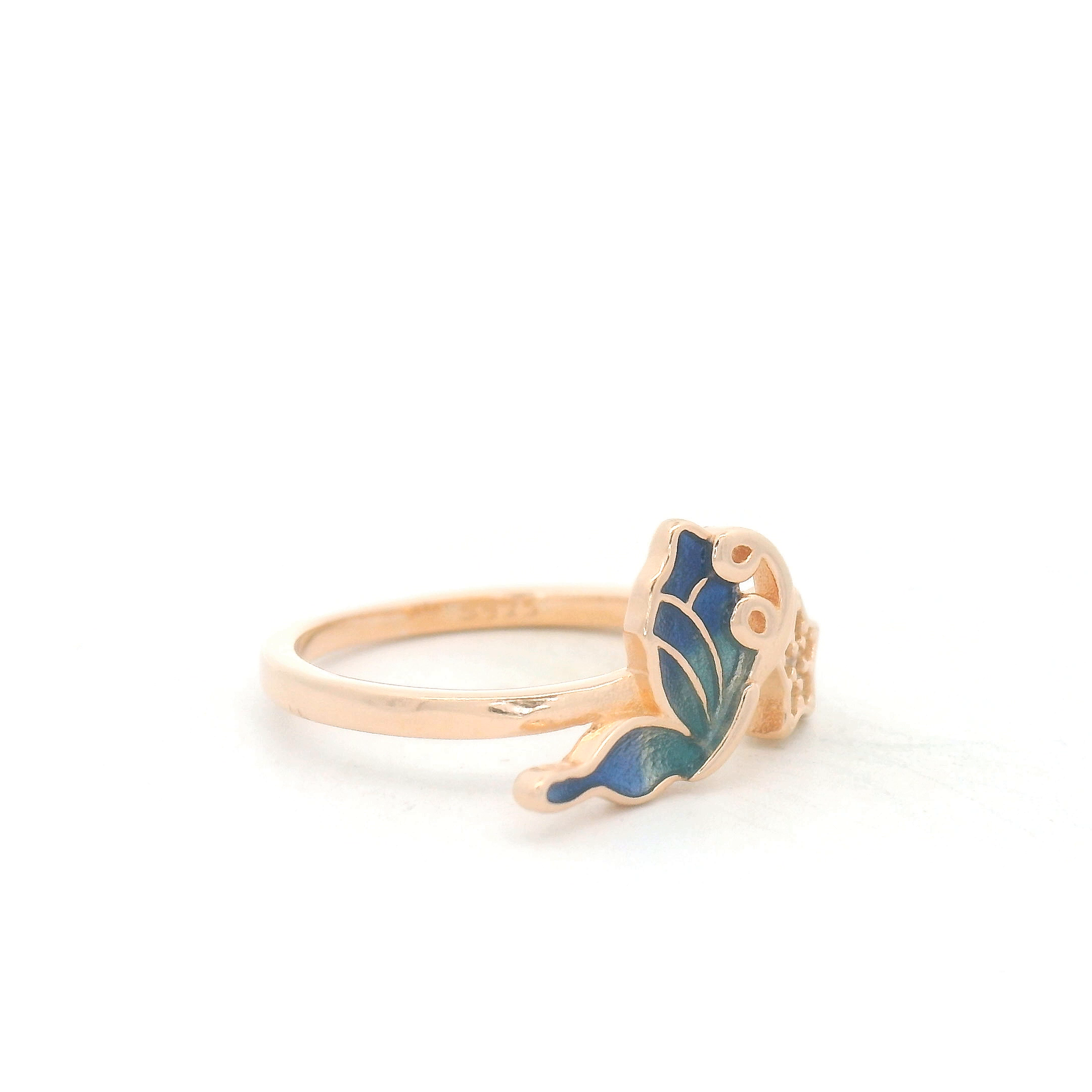 Butterfly and Flower Ring Set
