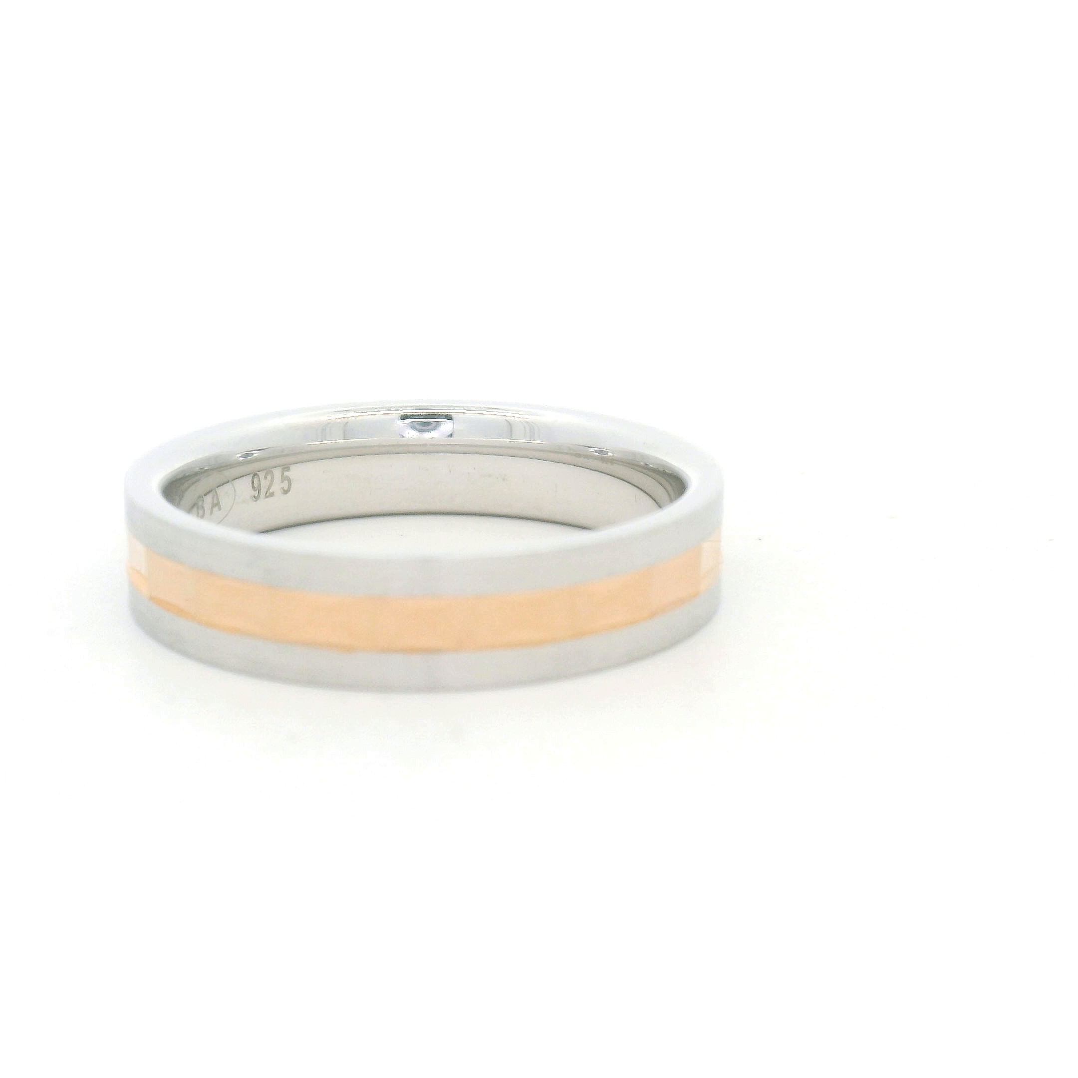 Elegant Two-Tone Wedding Band for Men