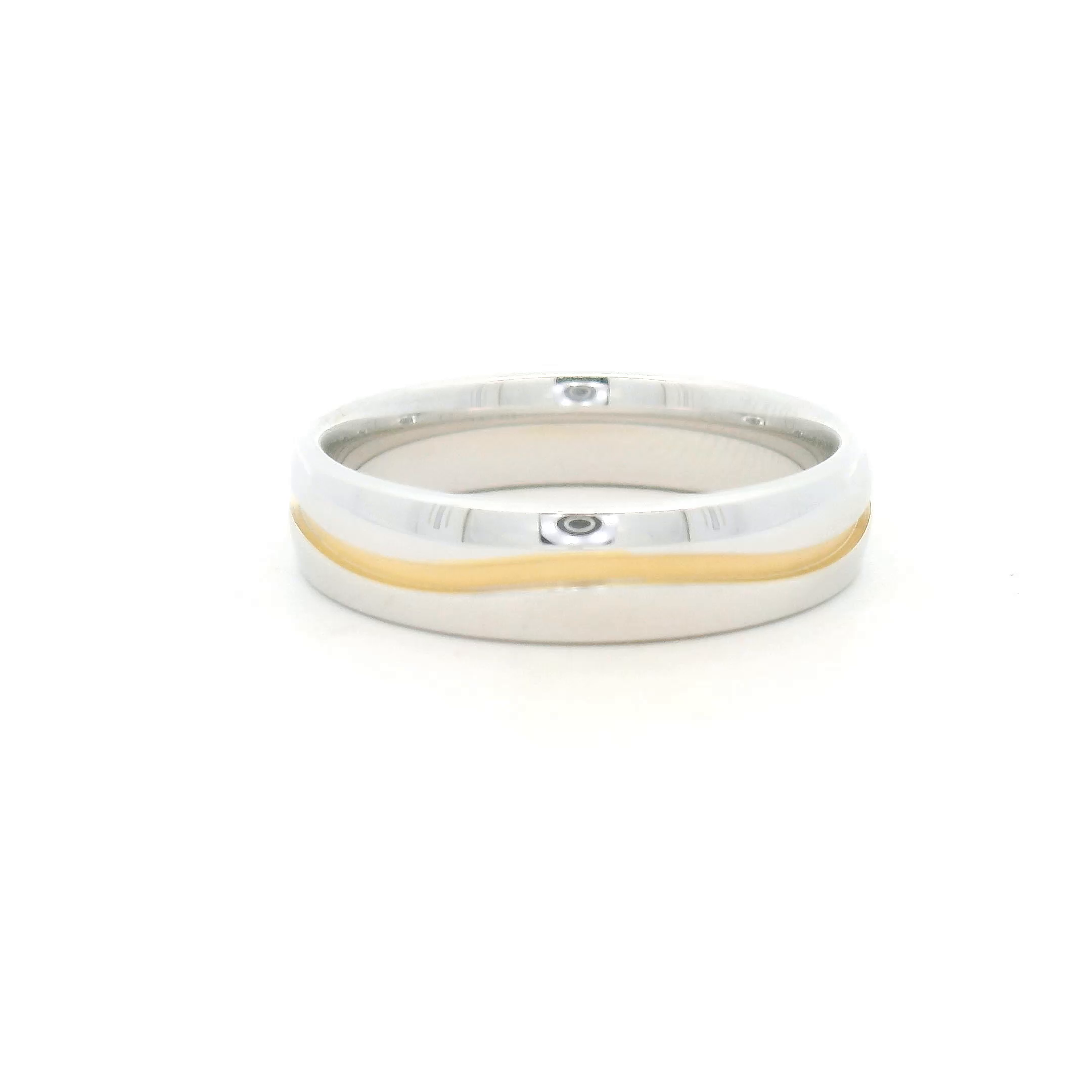 Silver Two-Tone Ring for Men