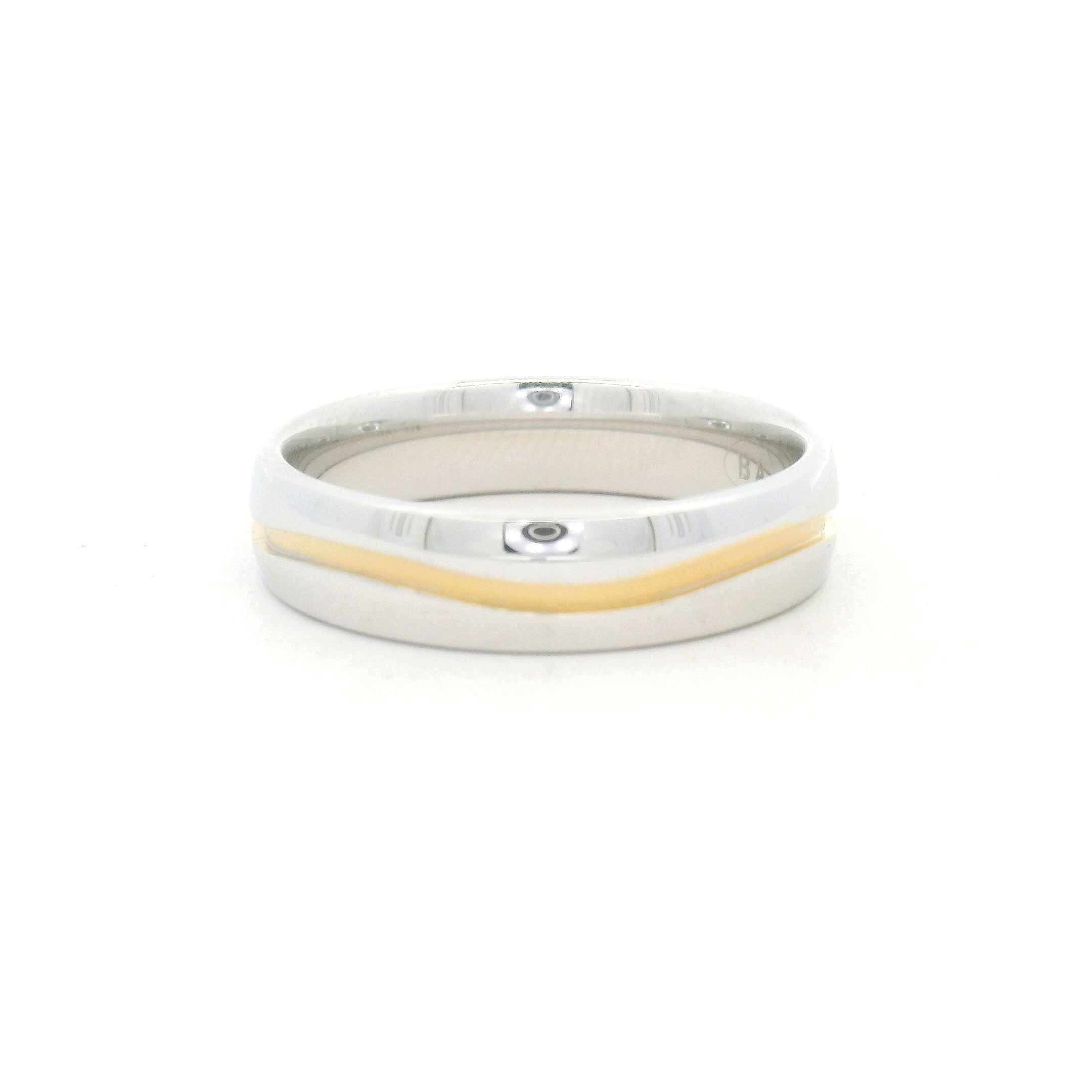 Silver Two-Tone Ring for Men