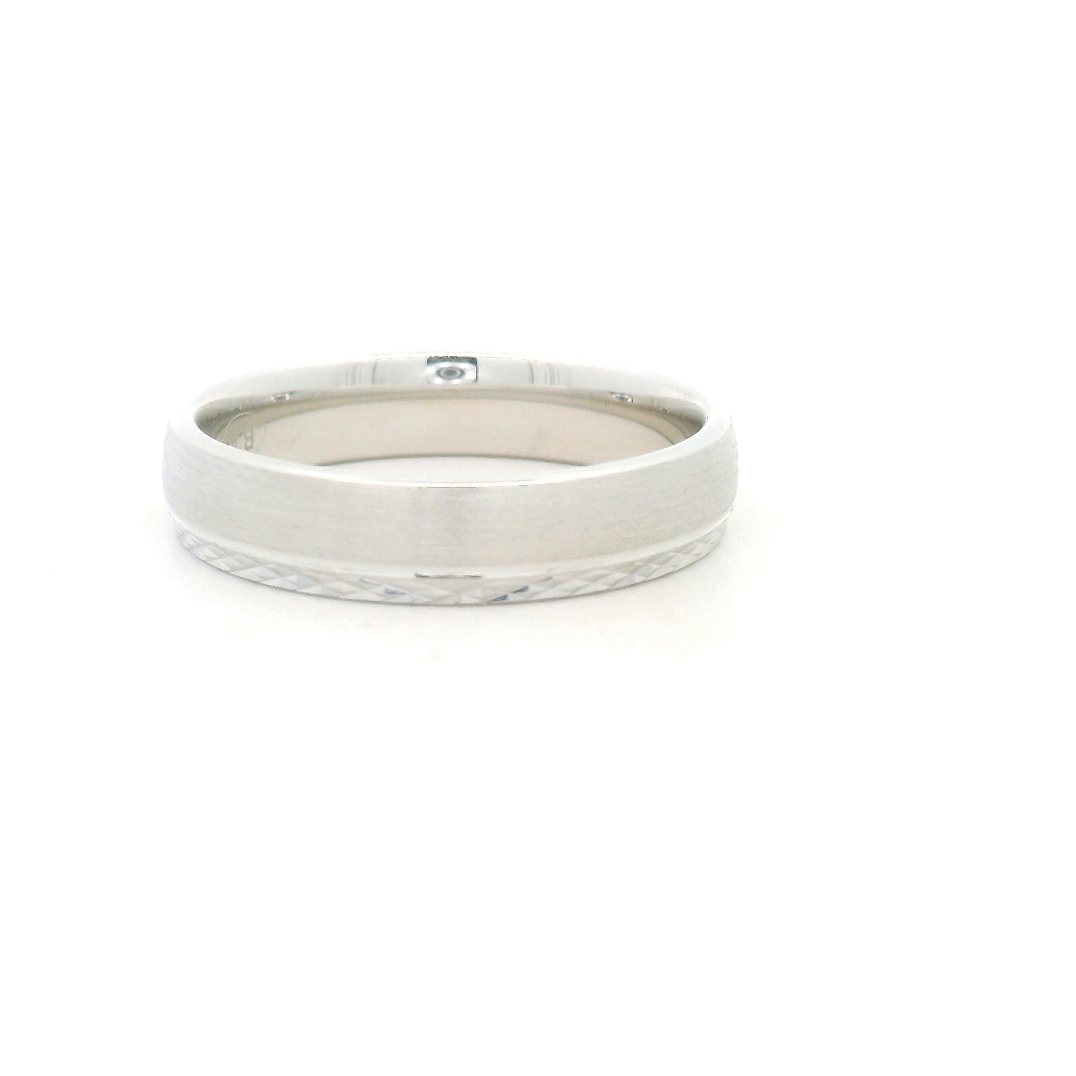 Silver Ring with Textured Design