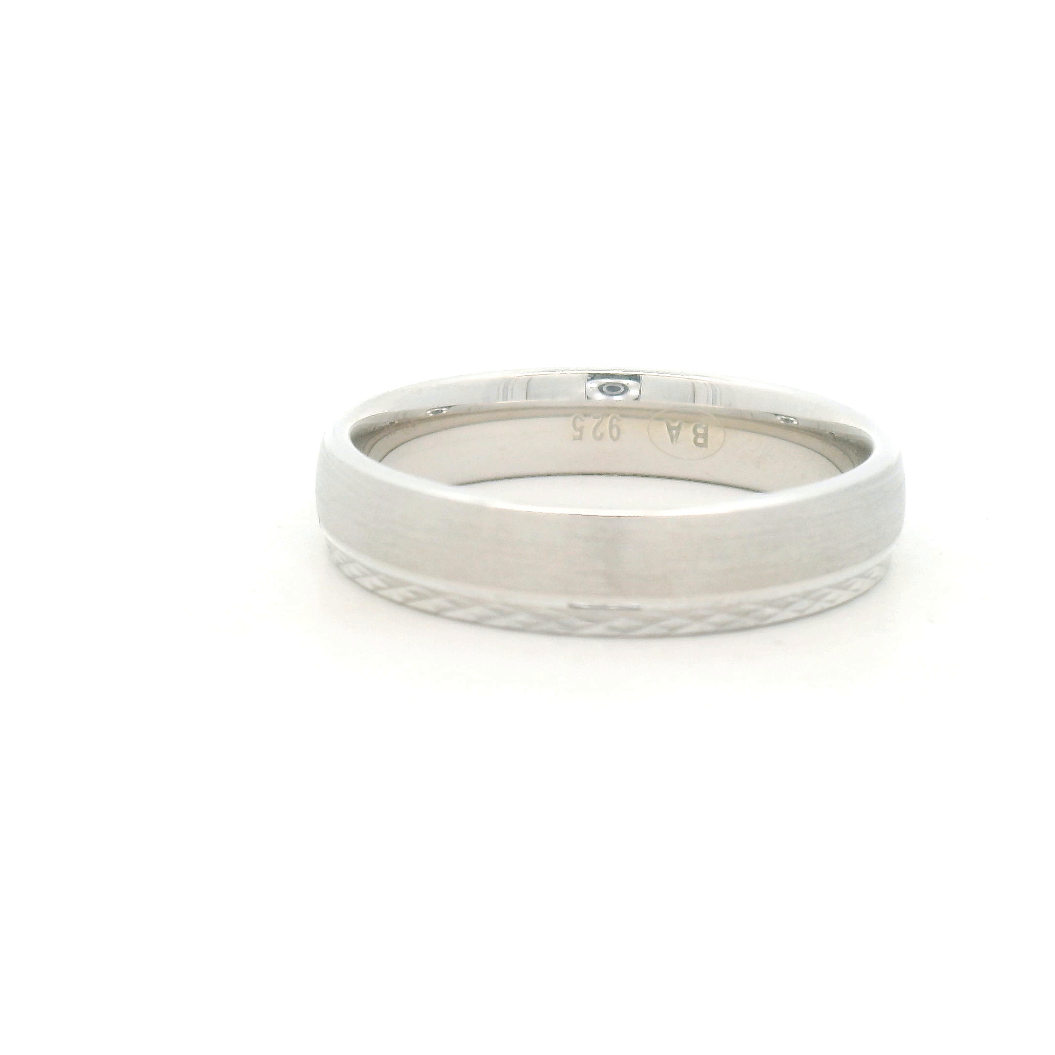 Silver Ring with Textured Design