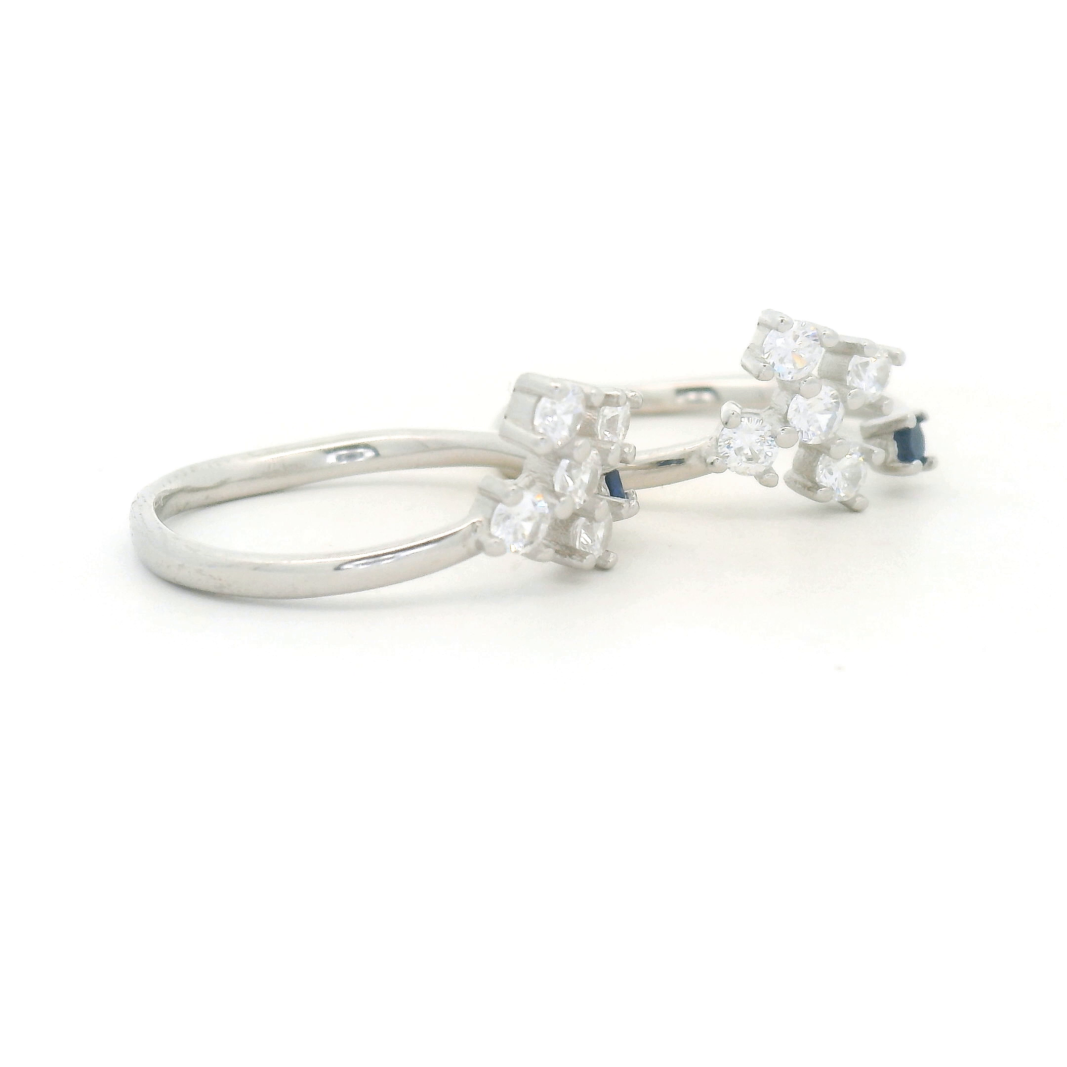 Formal Silver and Sapphire Toe Rings