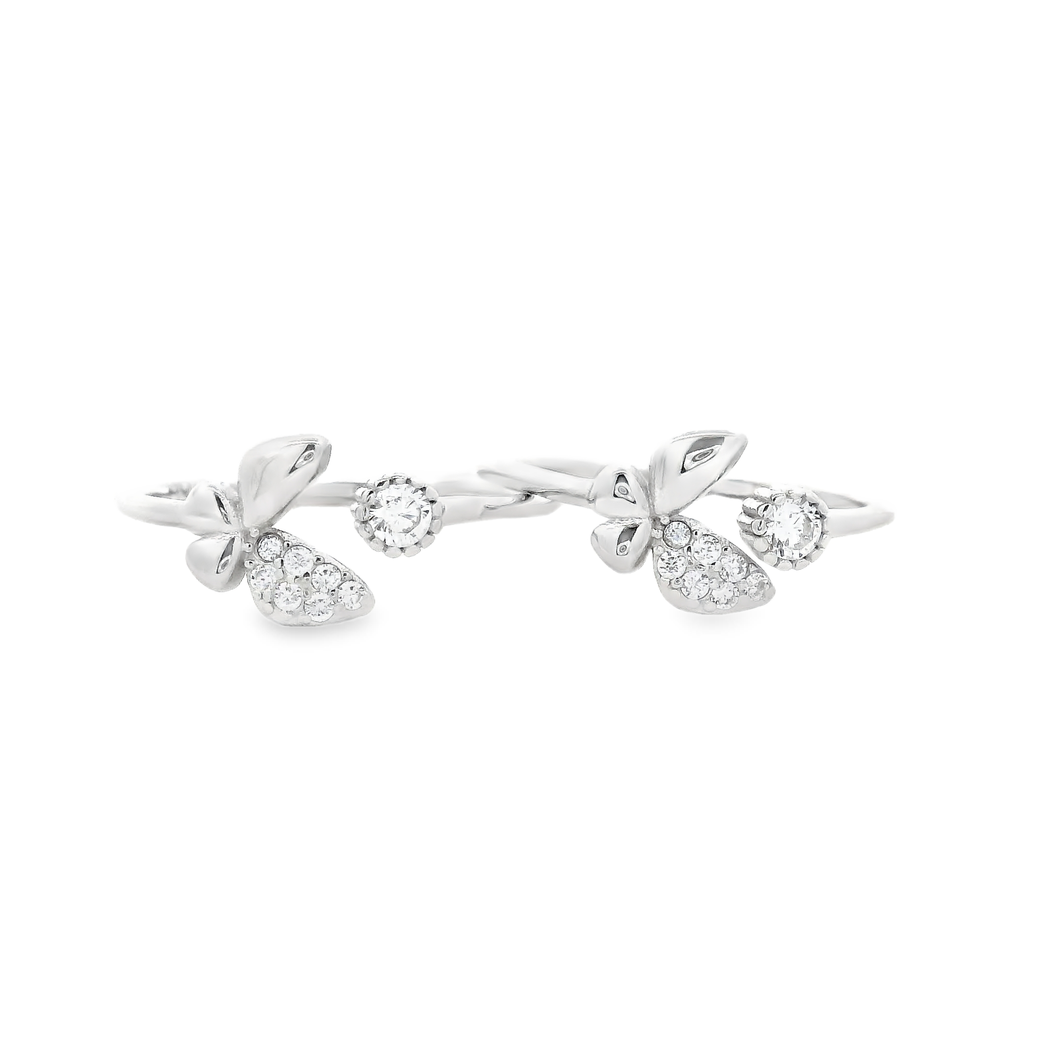 Elegant Floral Silver Toe Rings