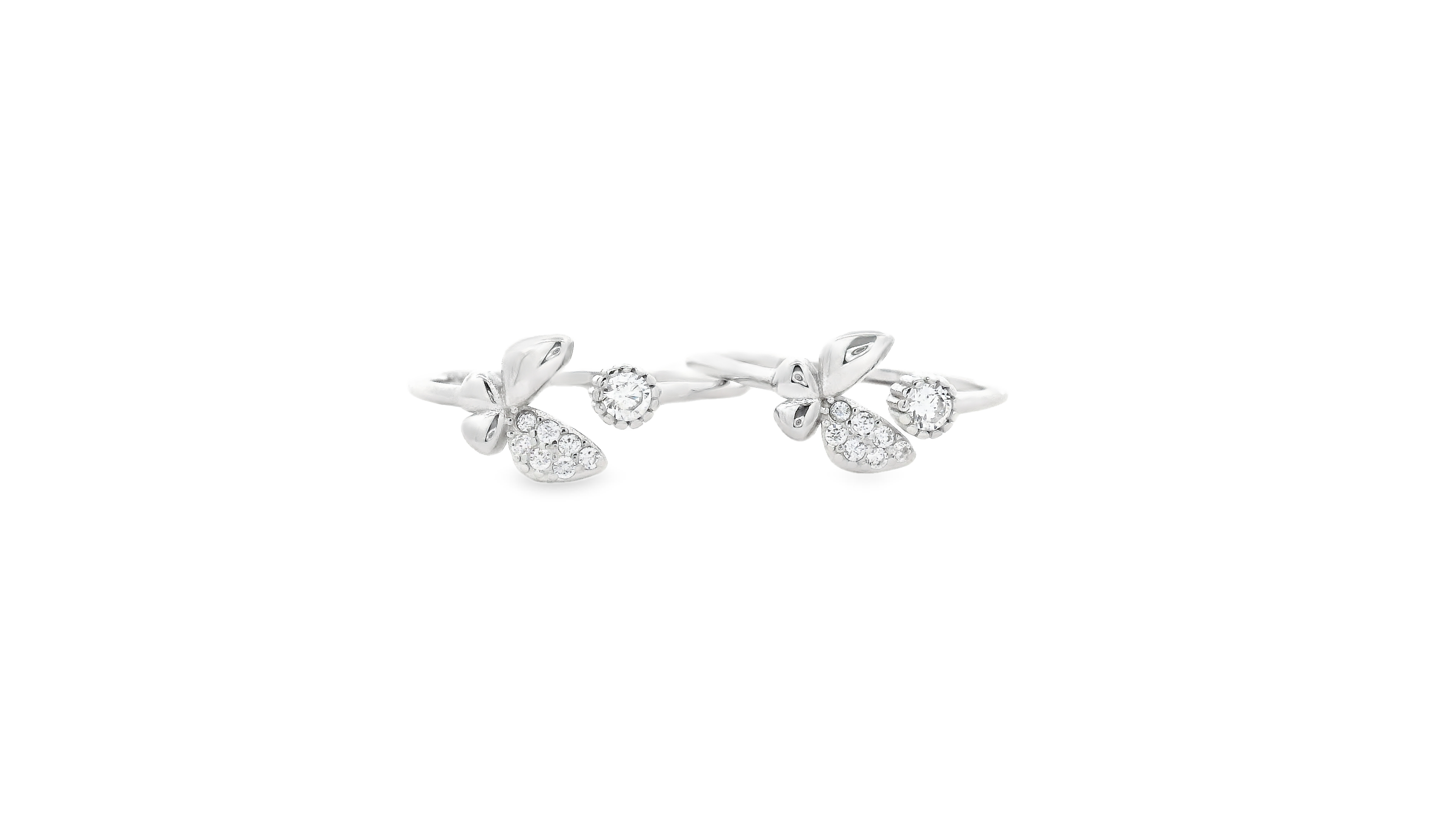 Elegant Floral Silver Toe Rings