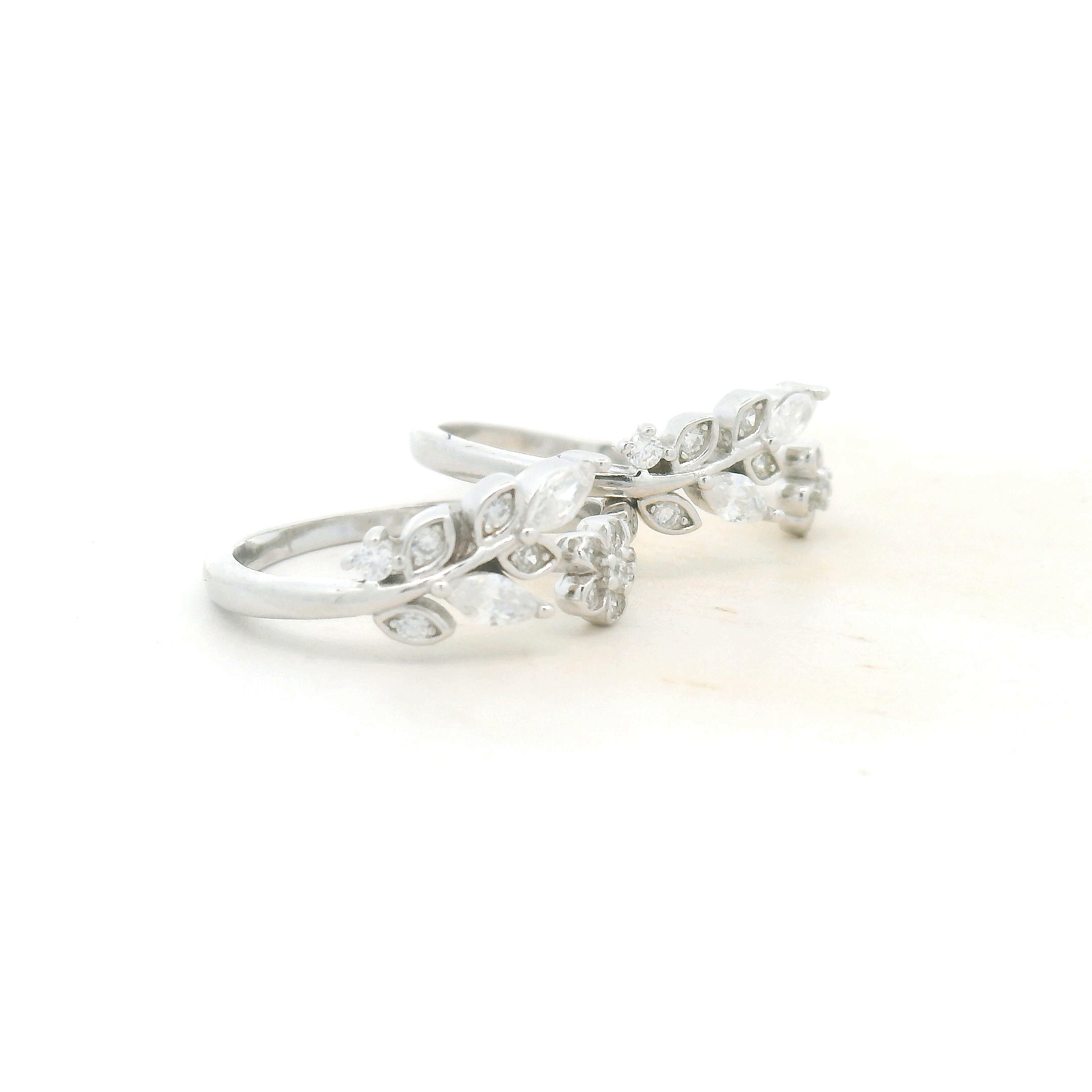 925 Silver Simple Flower CZ Toe Ring