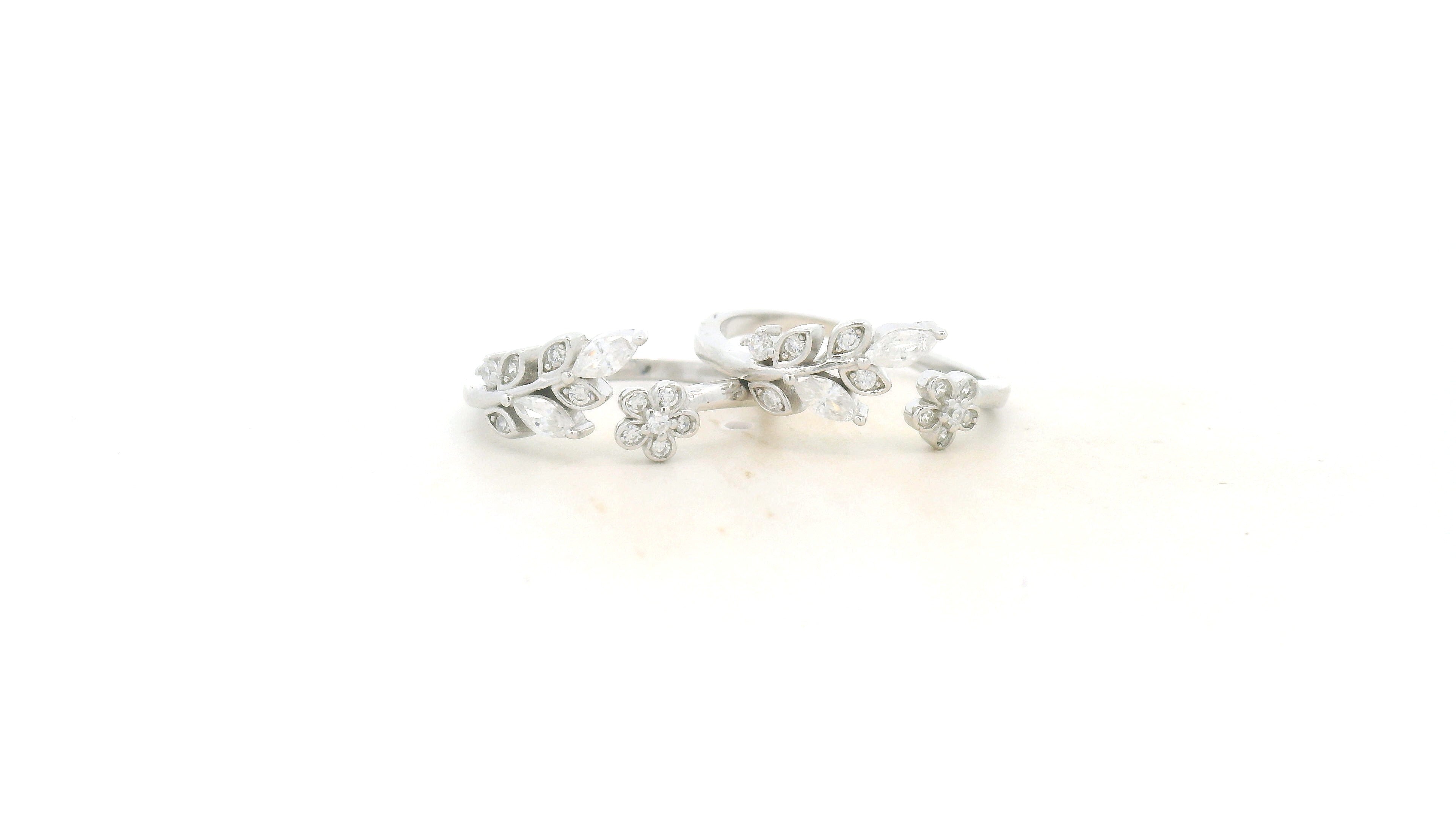 925 Silver Simple Flower CZ Toe Ring