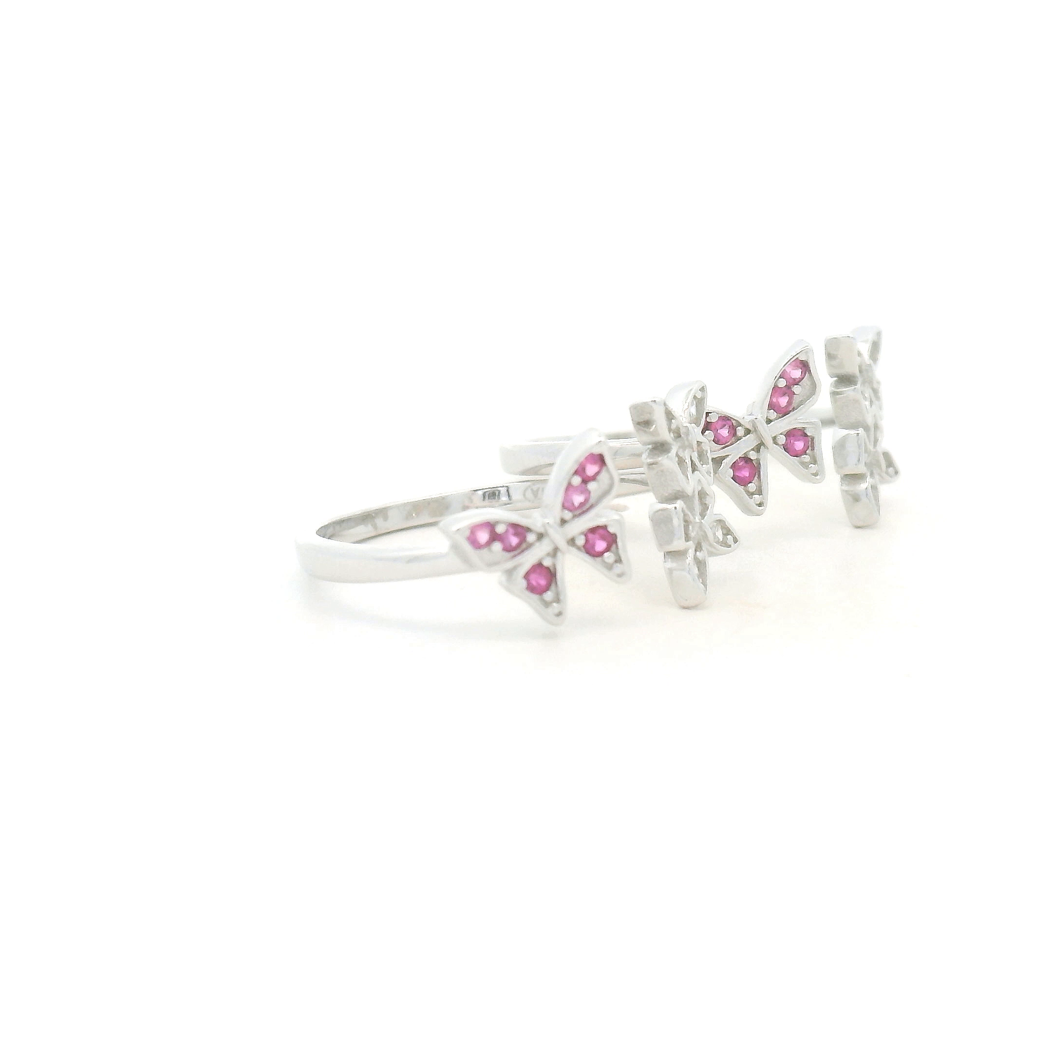 Butterfly Pink Floral Design Toe Ring