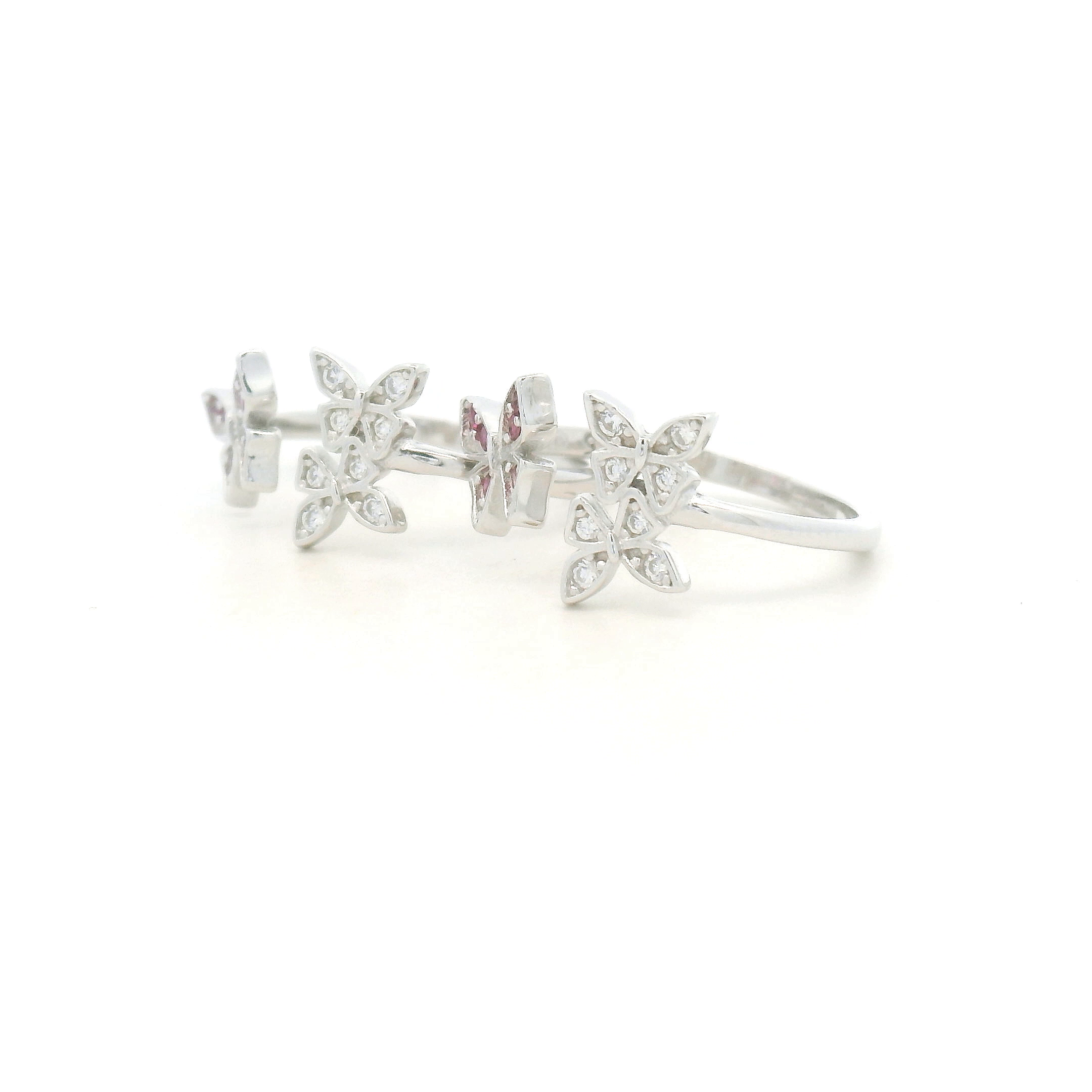 Butterfly Pink Floral Design Toe Ring