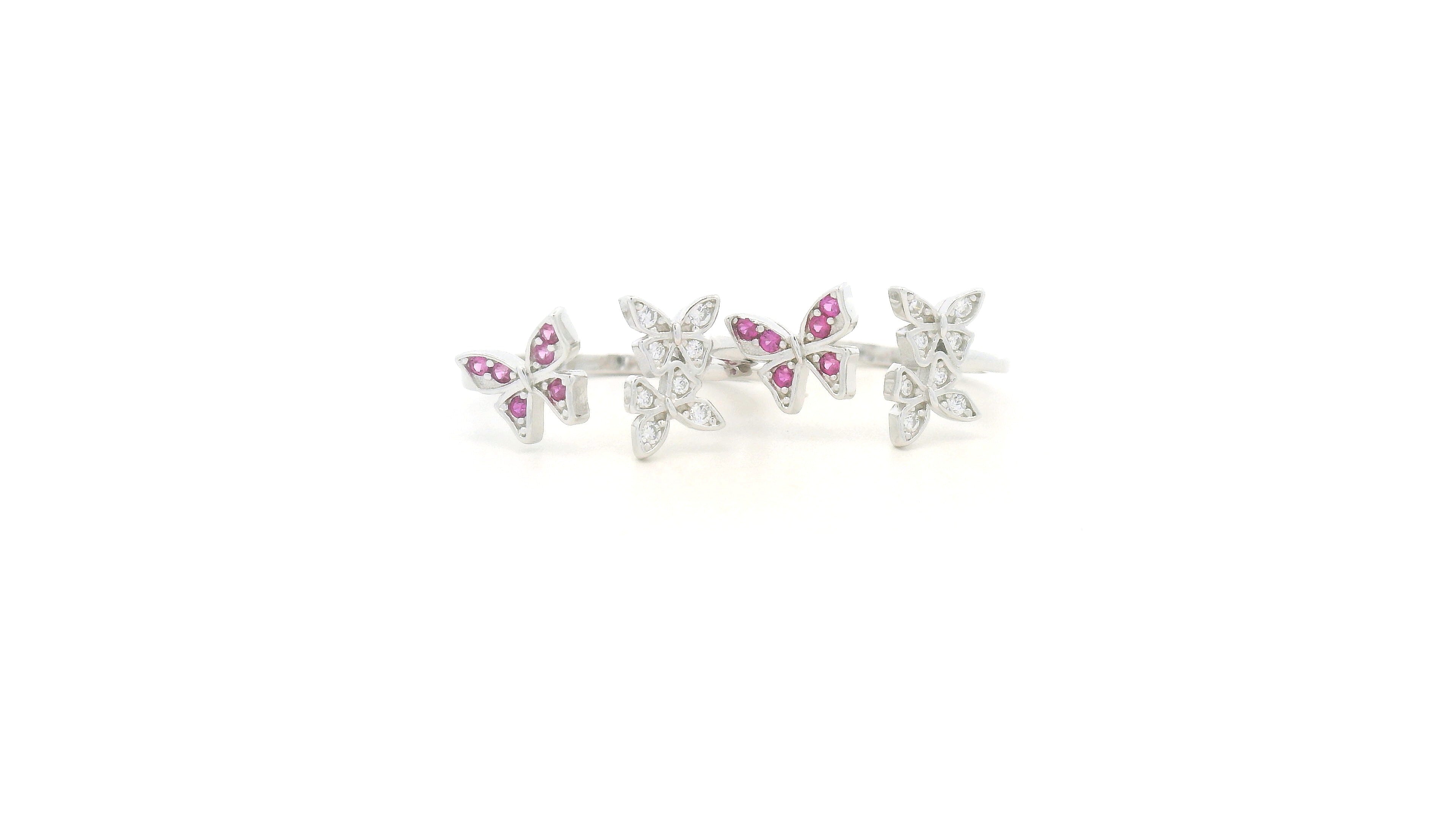 Butterfly Pink Floral Design Toe Ring