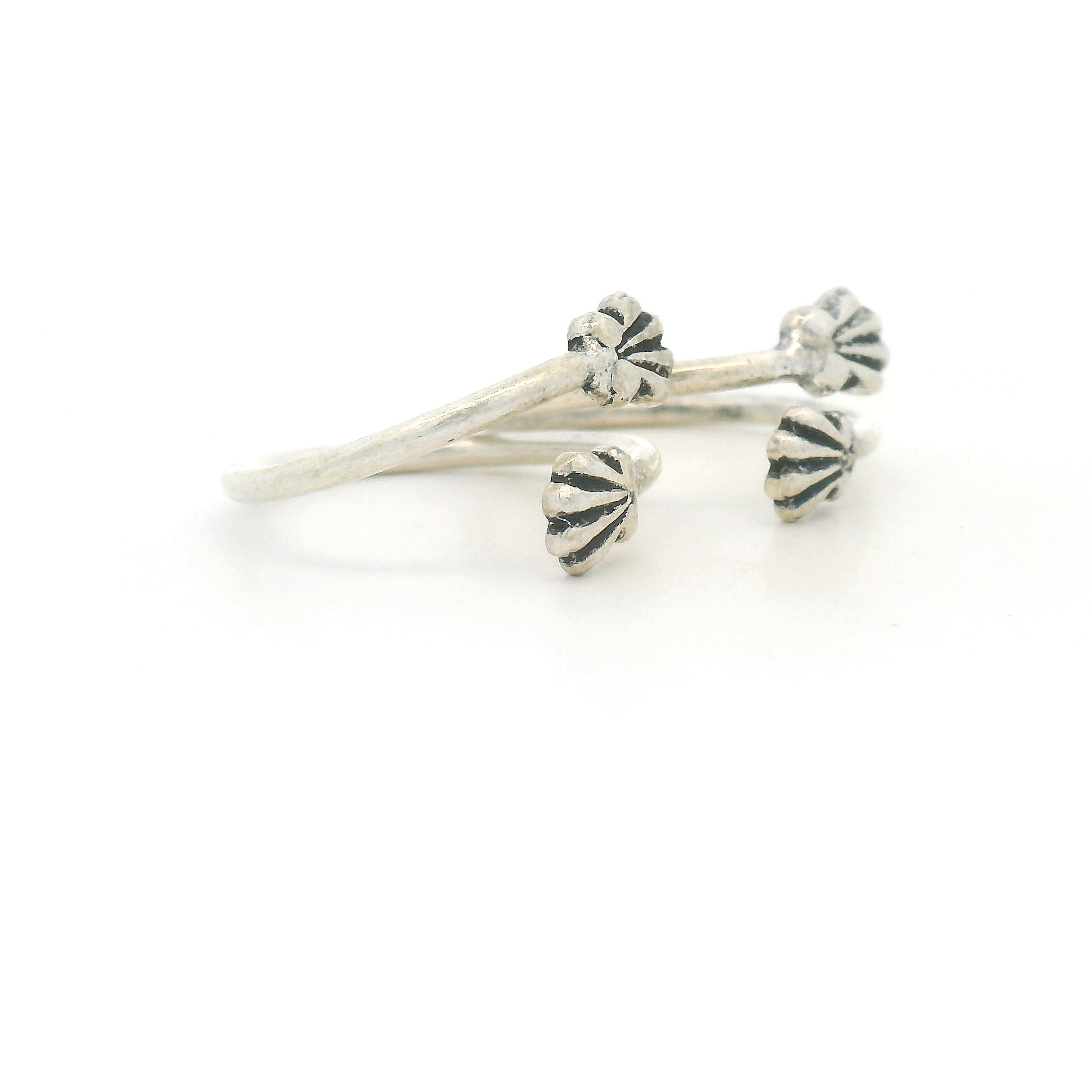 Silver Toe Ring with Unique Design