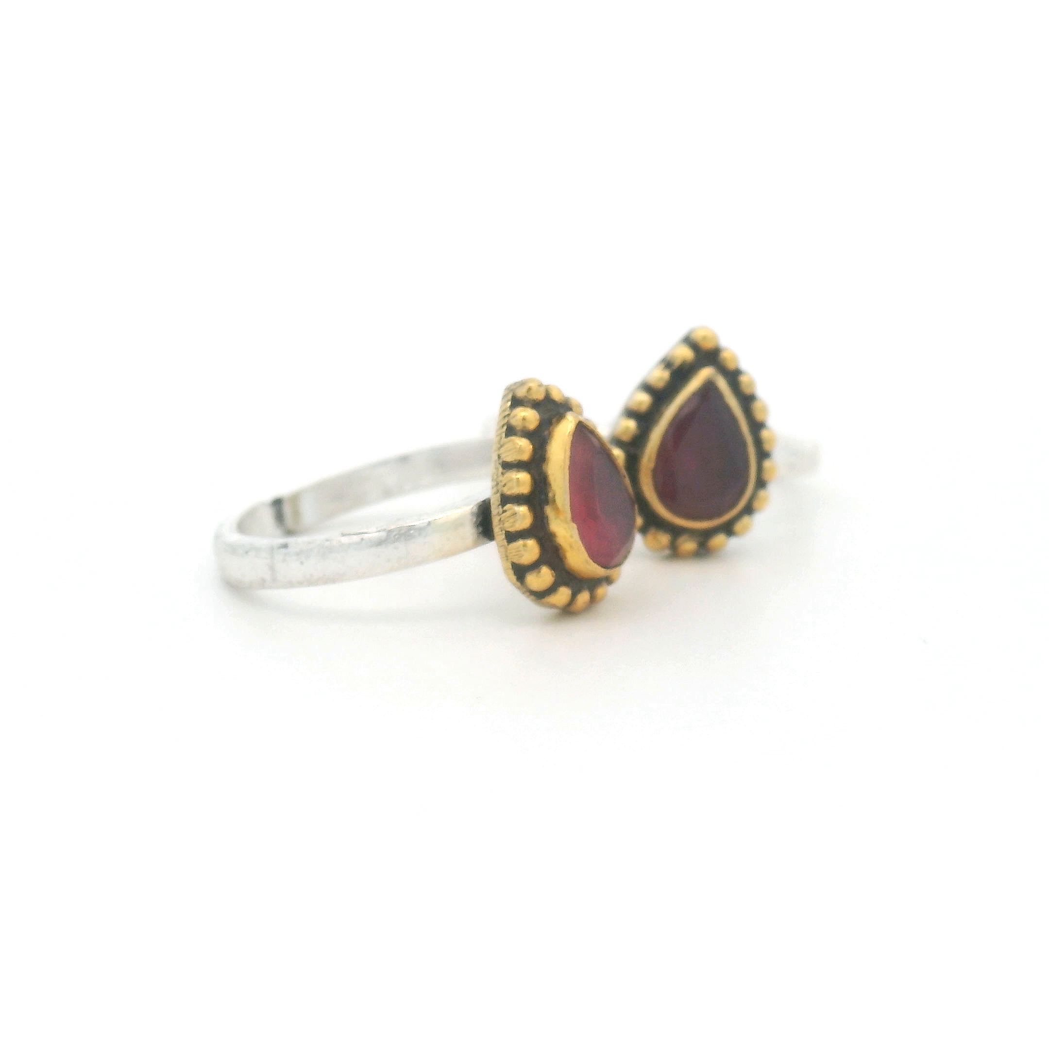 Elegant Teardrop Ruby Toe Ring