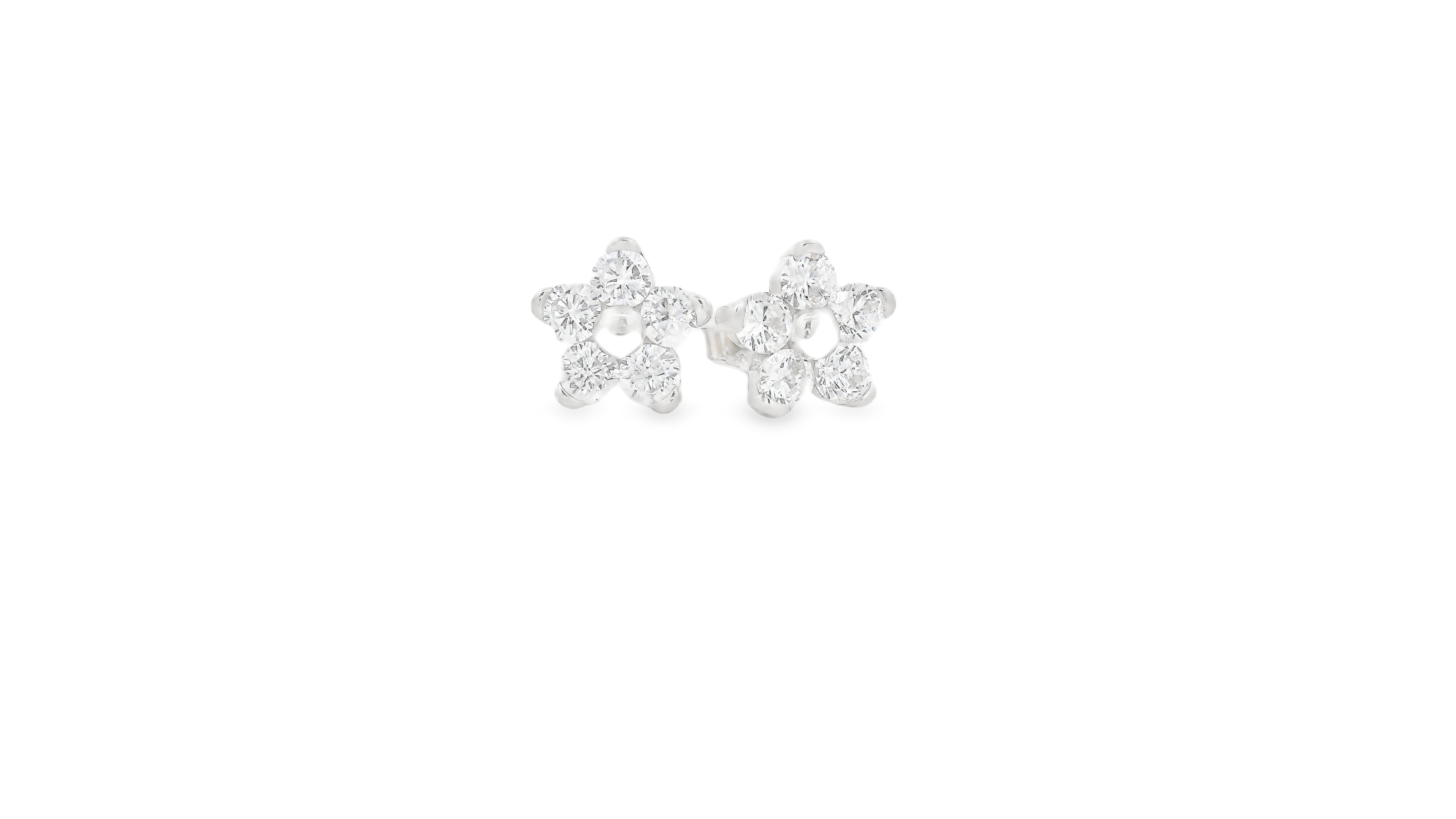 925 Silver Star-Shaped Womens Earrings