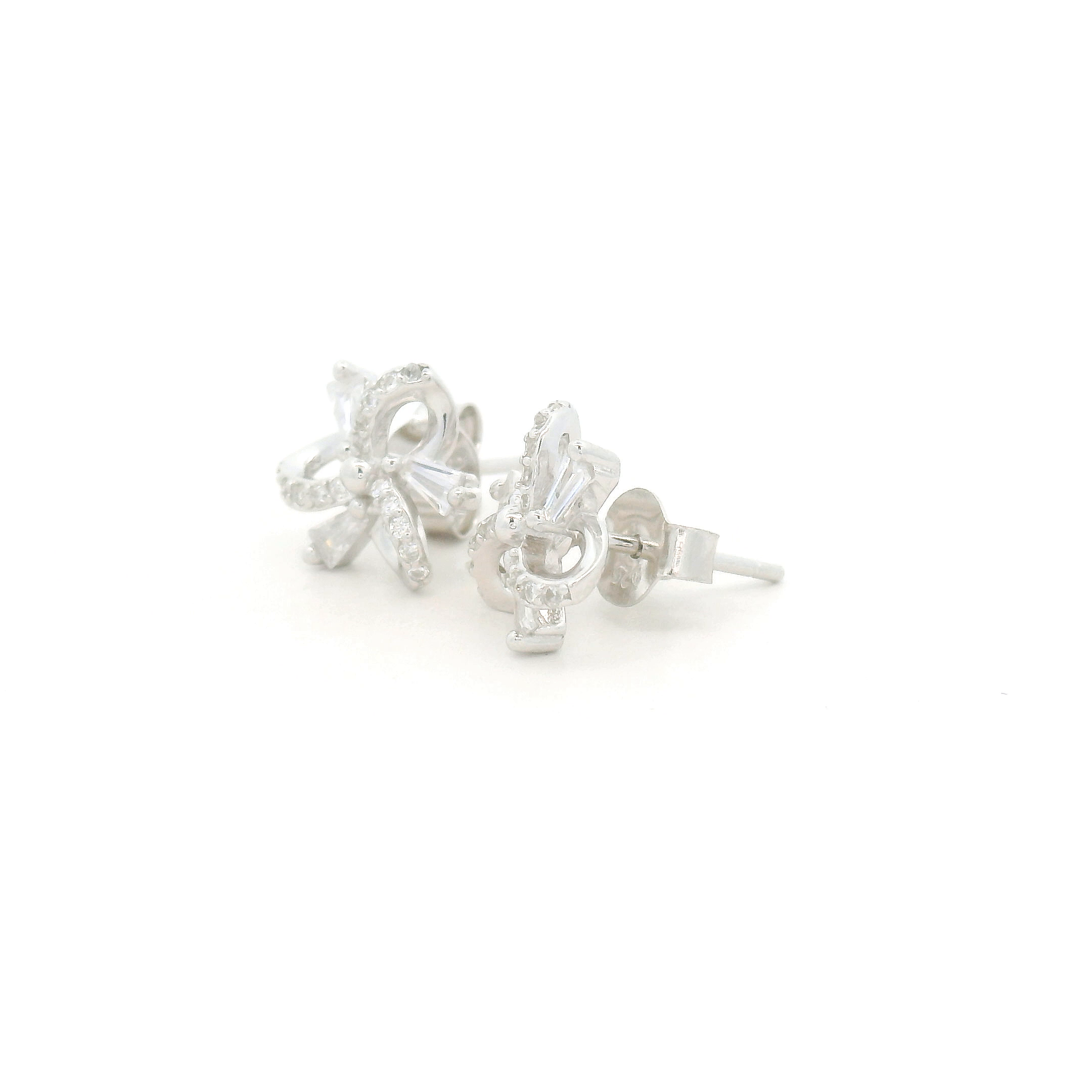 Unique 925 Silver Flower Earrings for Girls