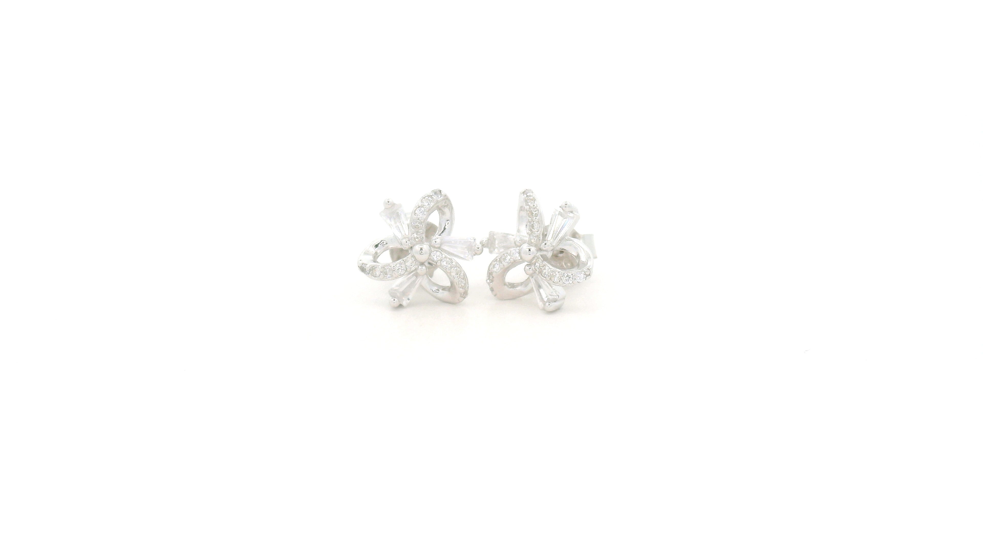 Unique 925 Silver Flower Earrings for Girls