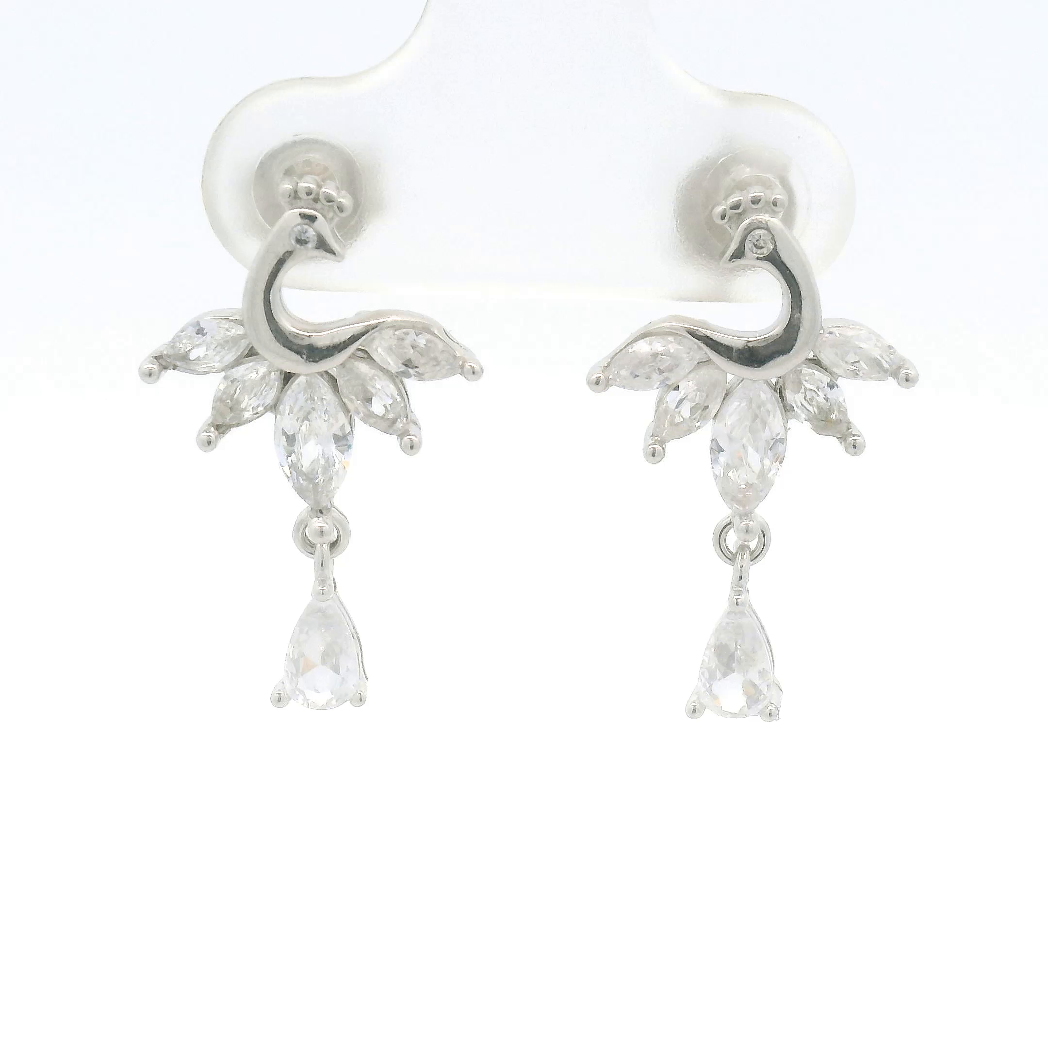 Silver Dragon Drop Earrings