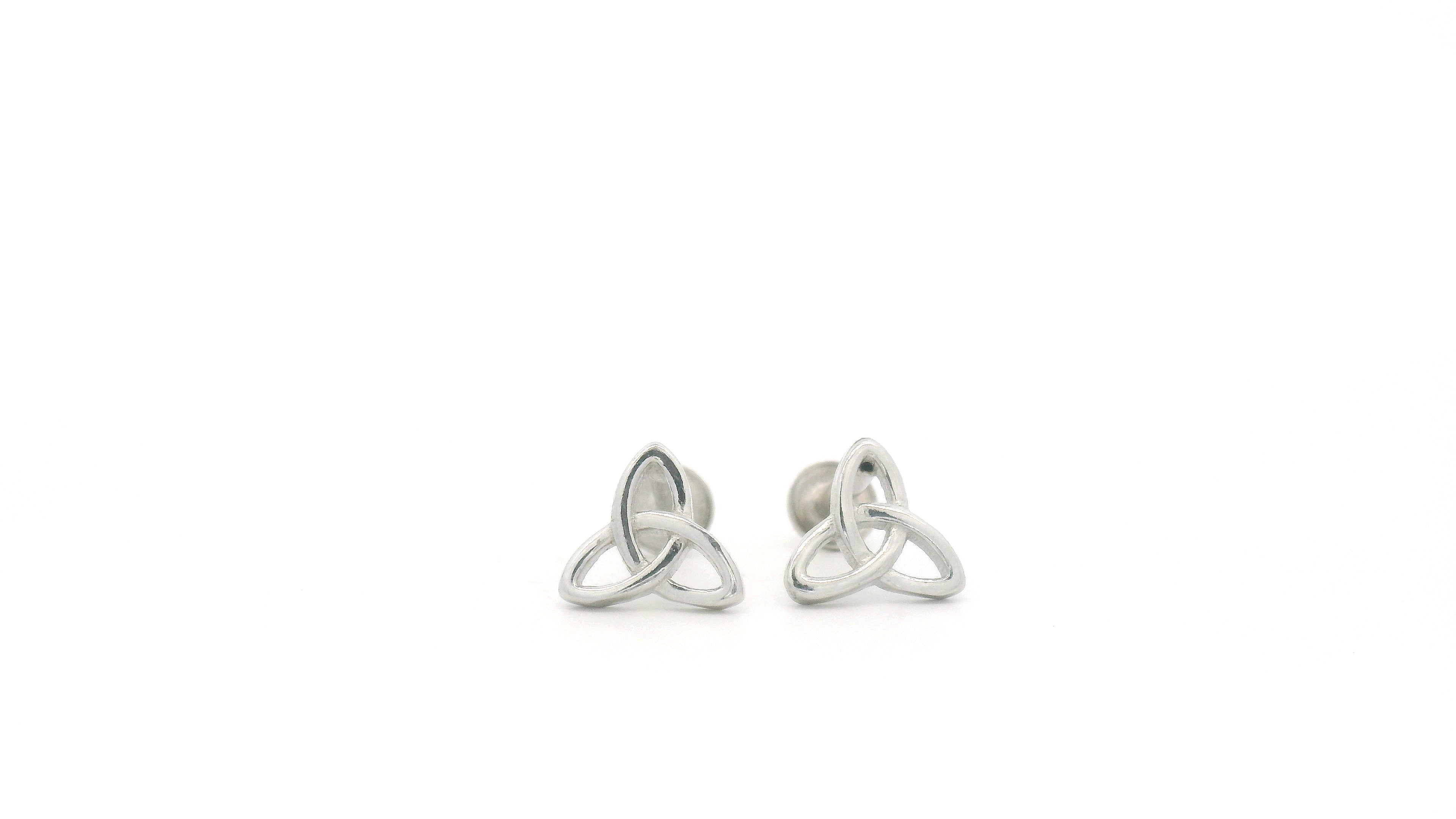 Silver Triquetra Earrings