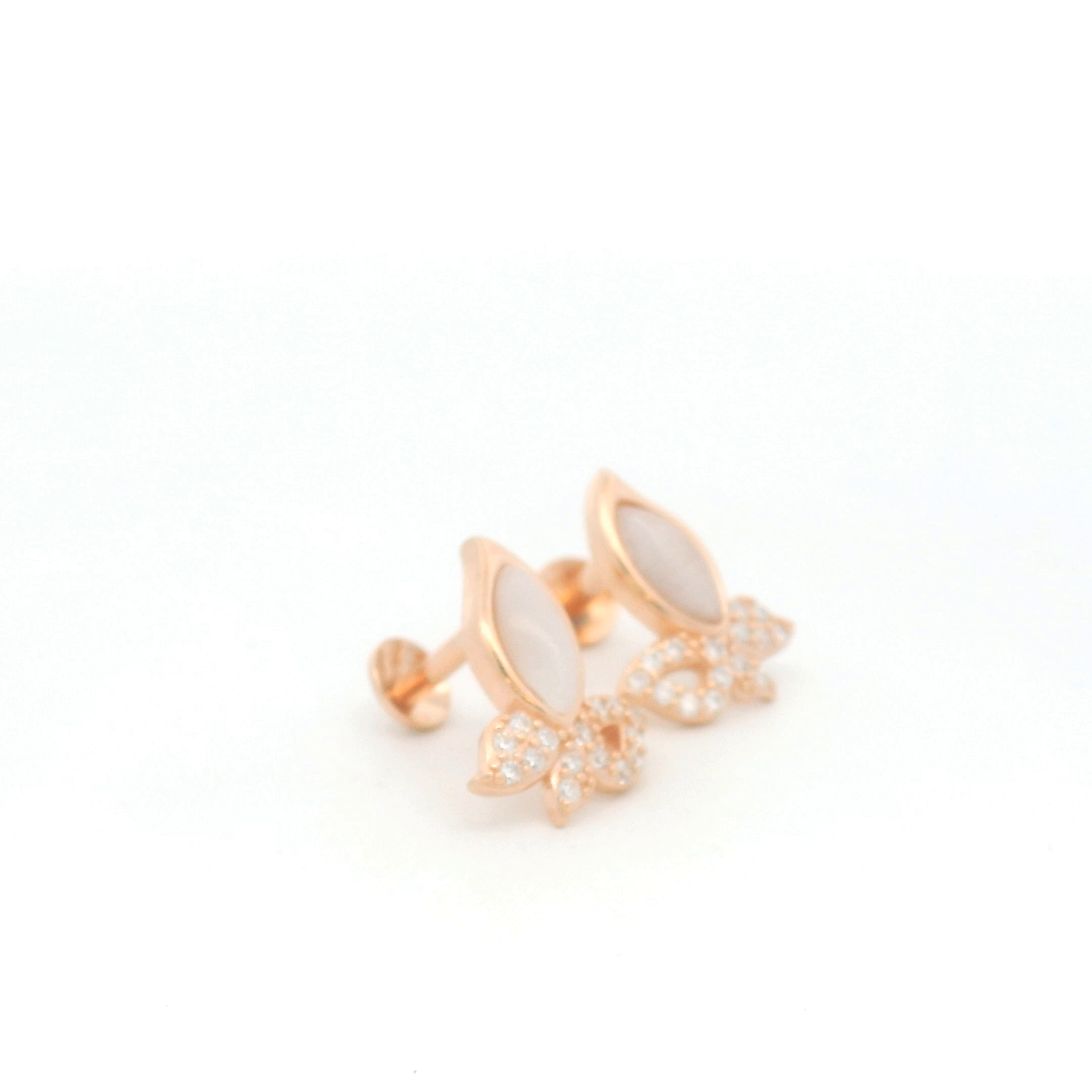 Floral Earrings for Rose Gold