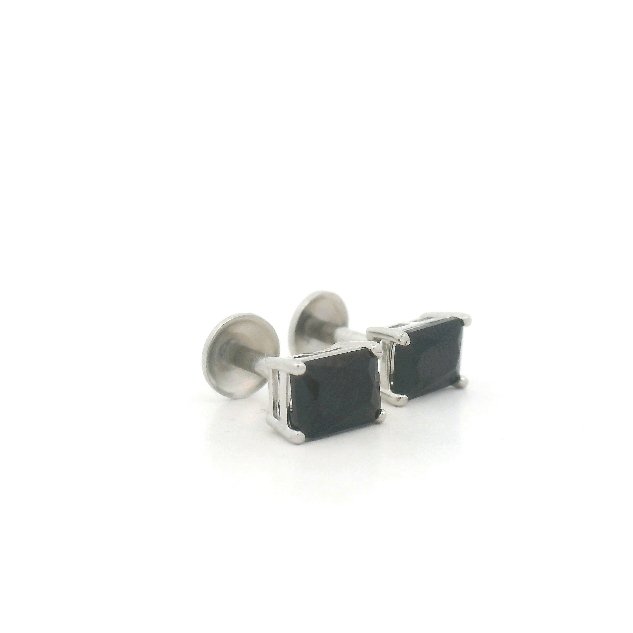 Black Stone Earrings
