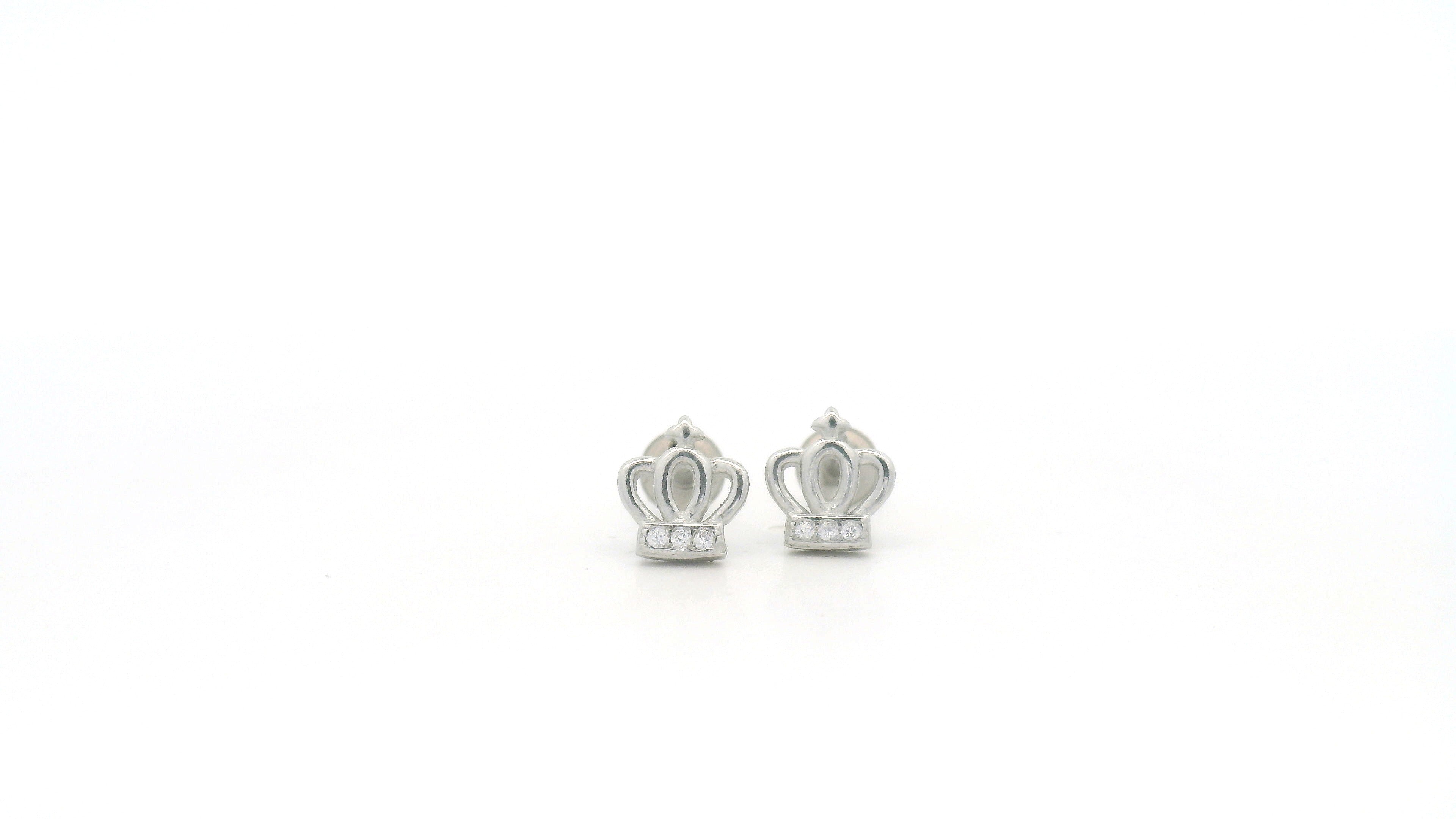 Crown-Shaped Stud Earrings