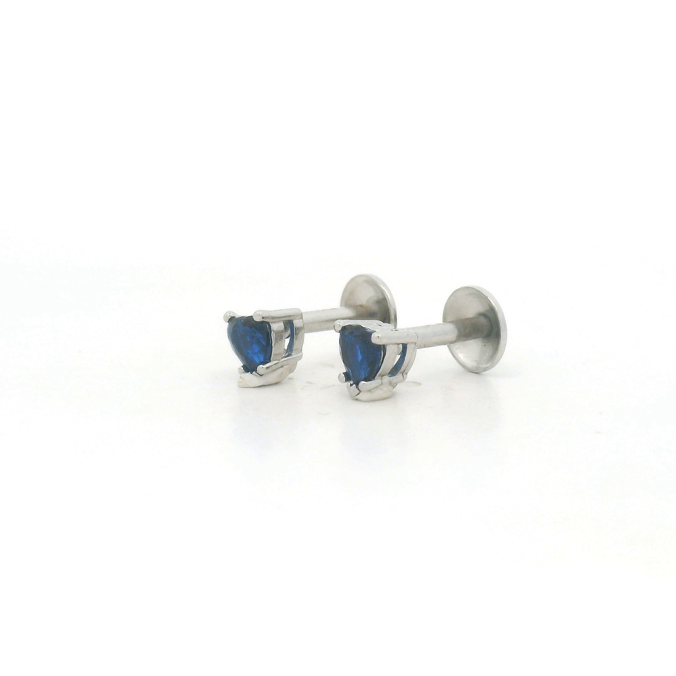 925 Silver Blue Teardrop Earrings