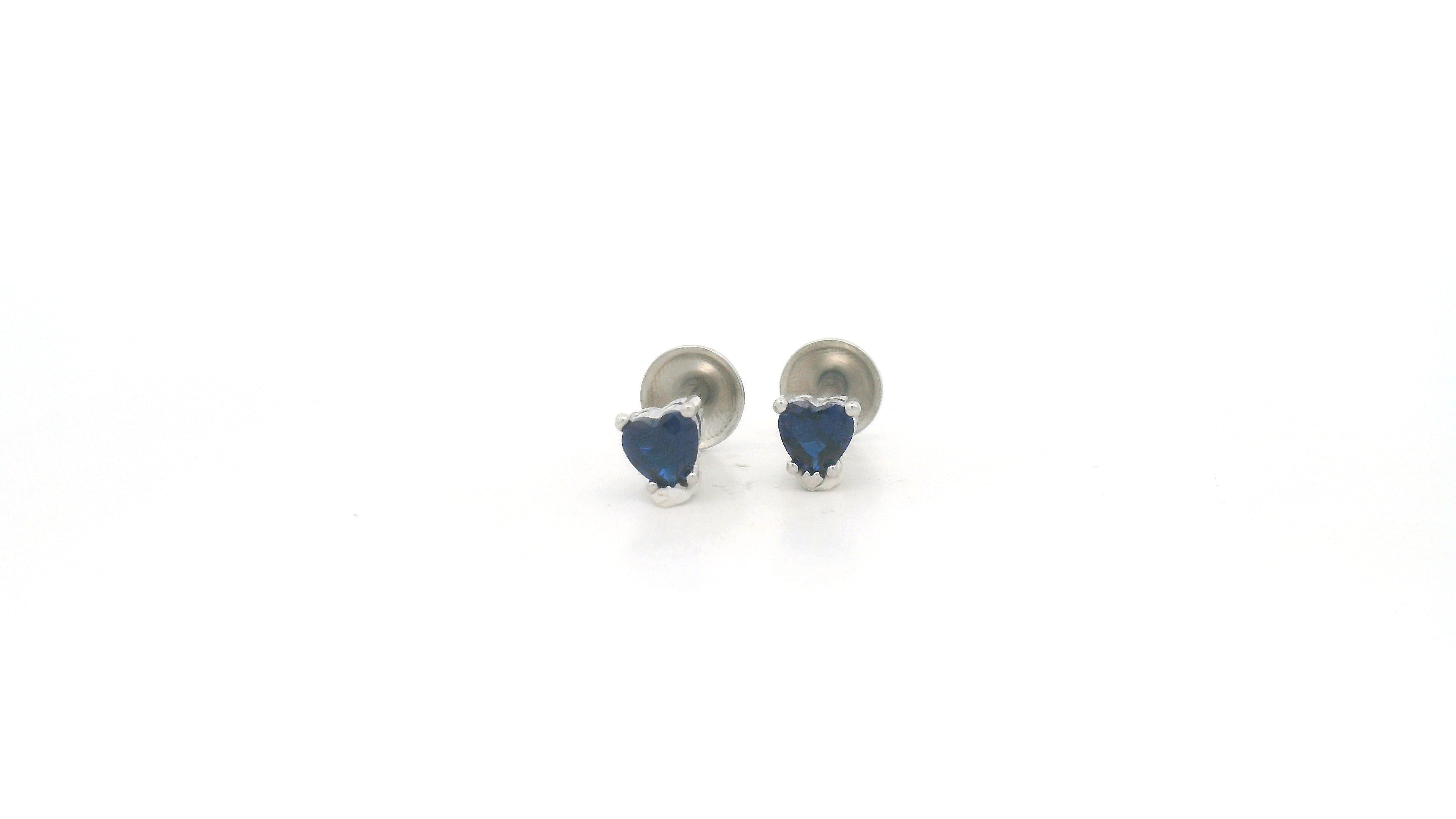 925 Silver Blue Teardrop Earrings