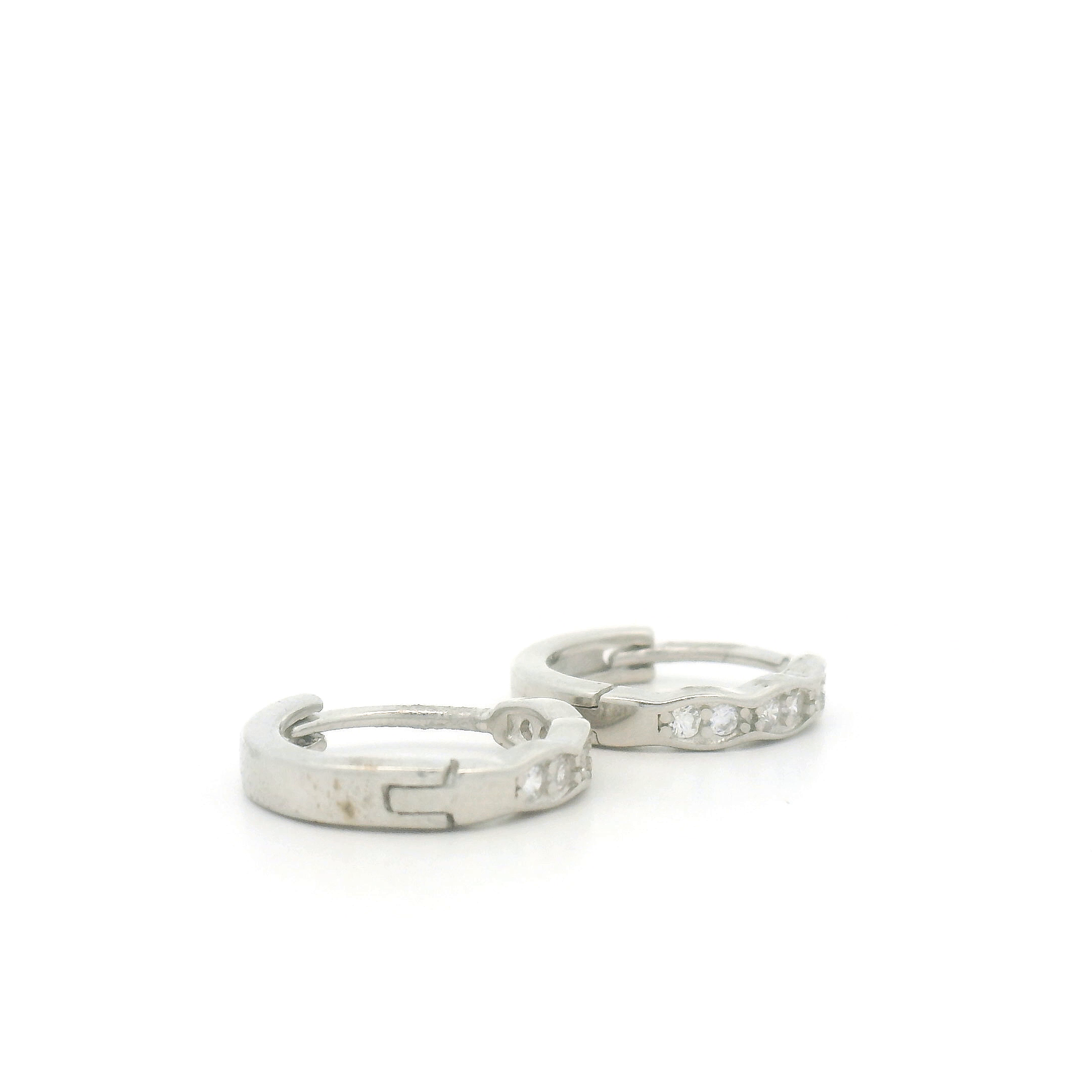 Office Wear Silver Hoop Earrings