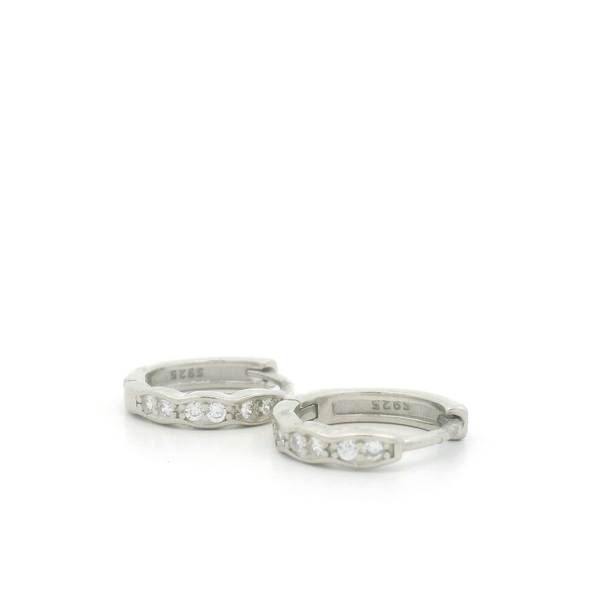 Office Wear Silver Hoop Earrings