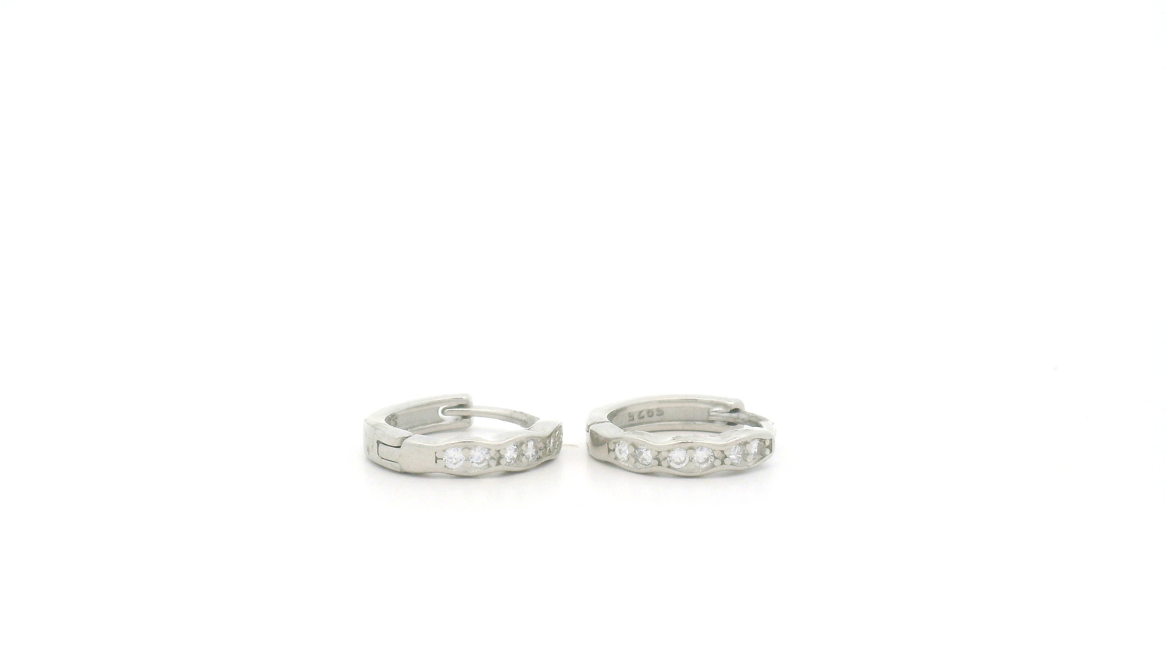 Office Wear Silver Hoop Earrings