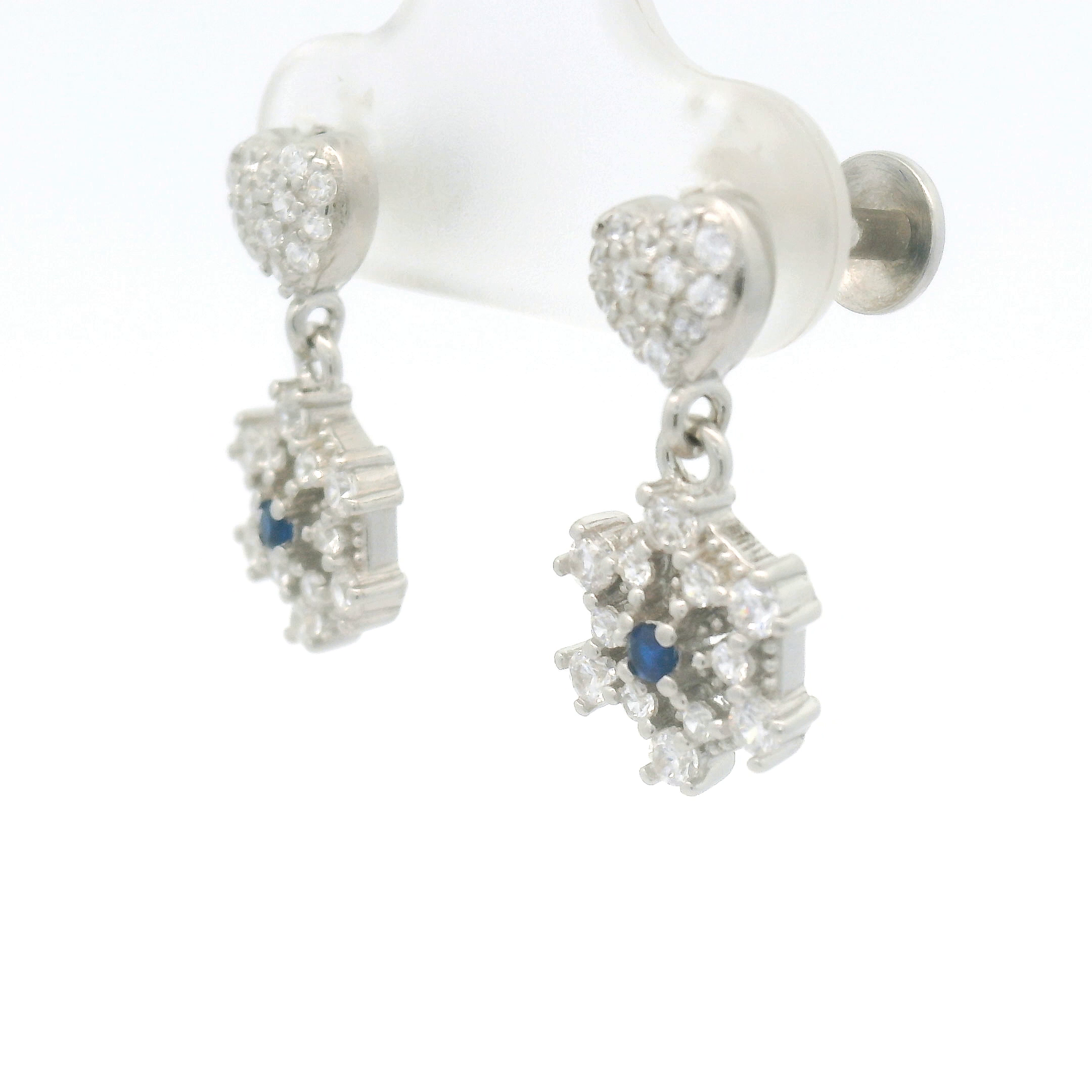 Diamond and Sapphire Earrings