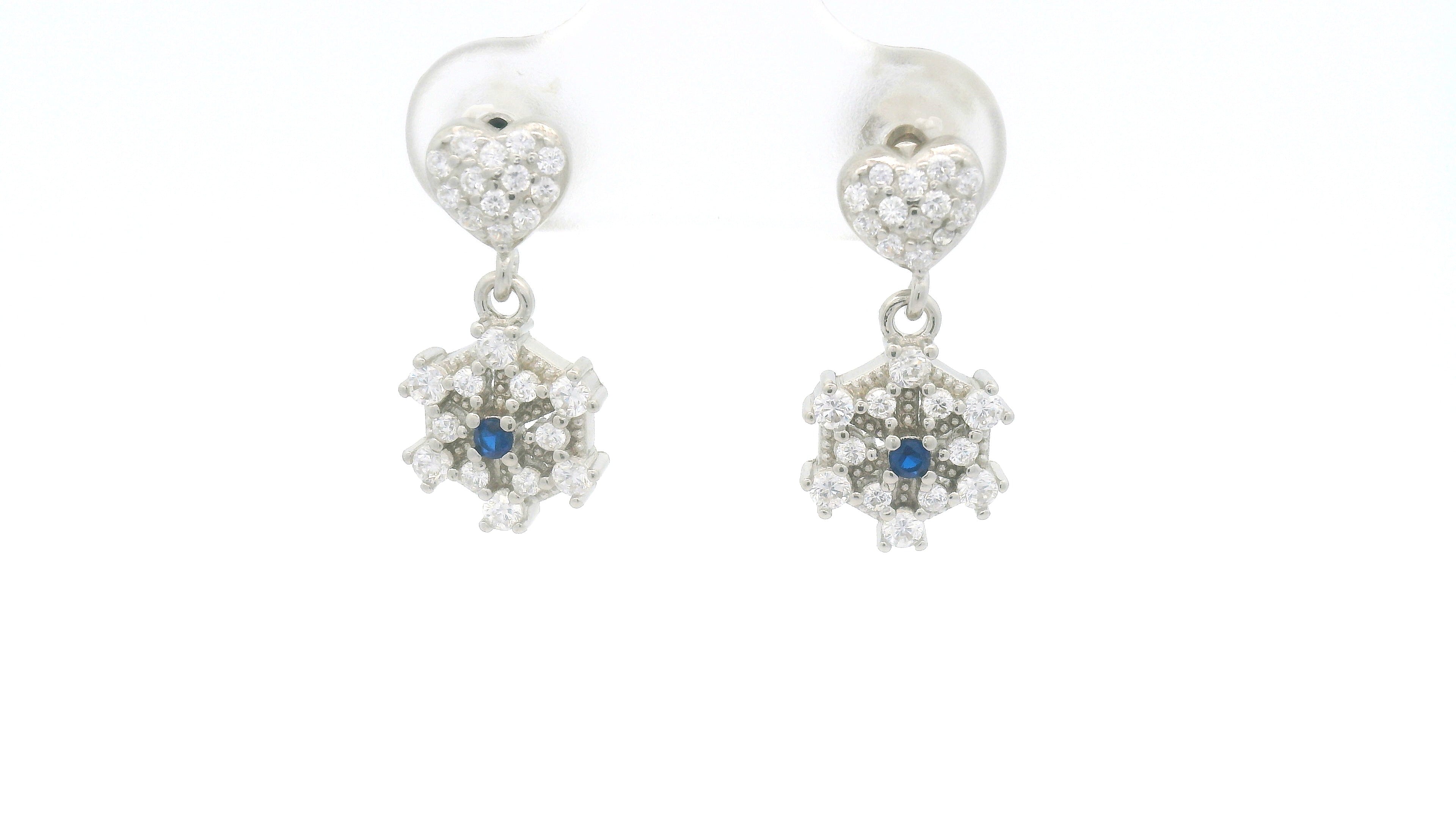 Diamond and Sapphire Earrings