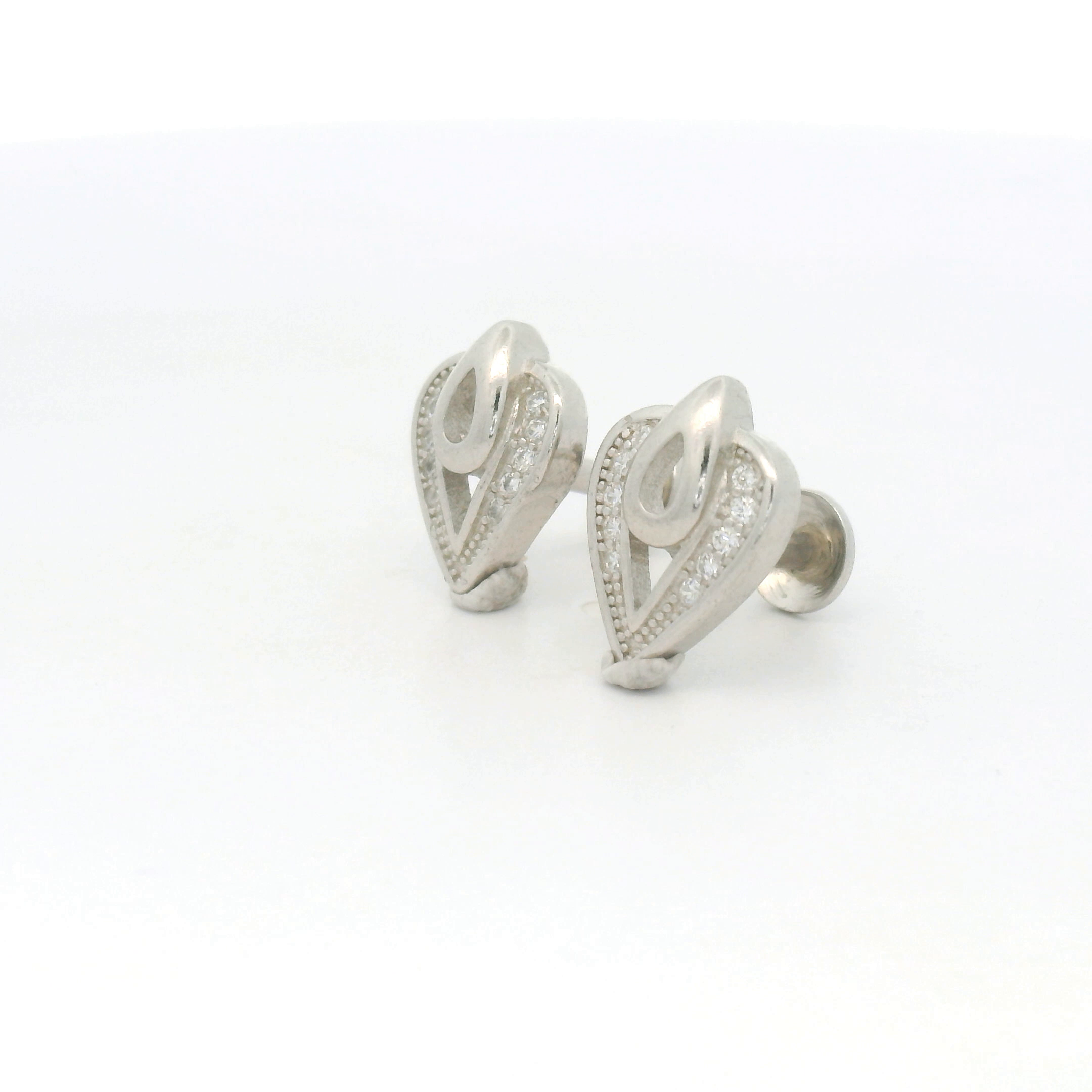 Unique Silver Leaf Earrings