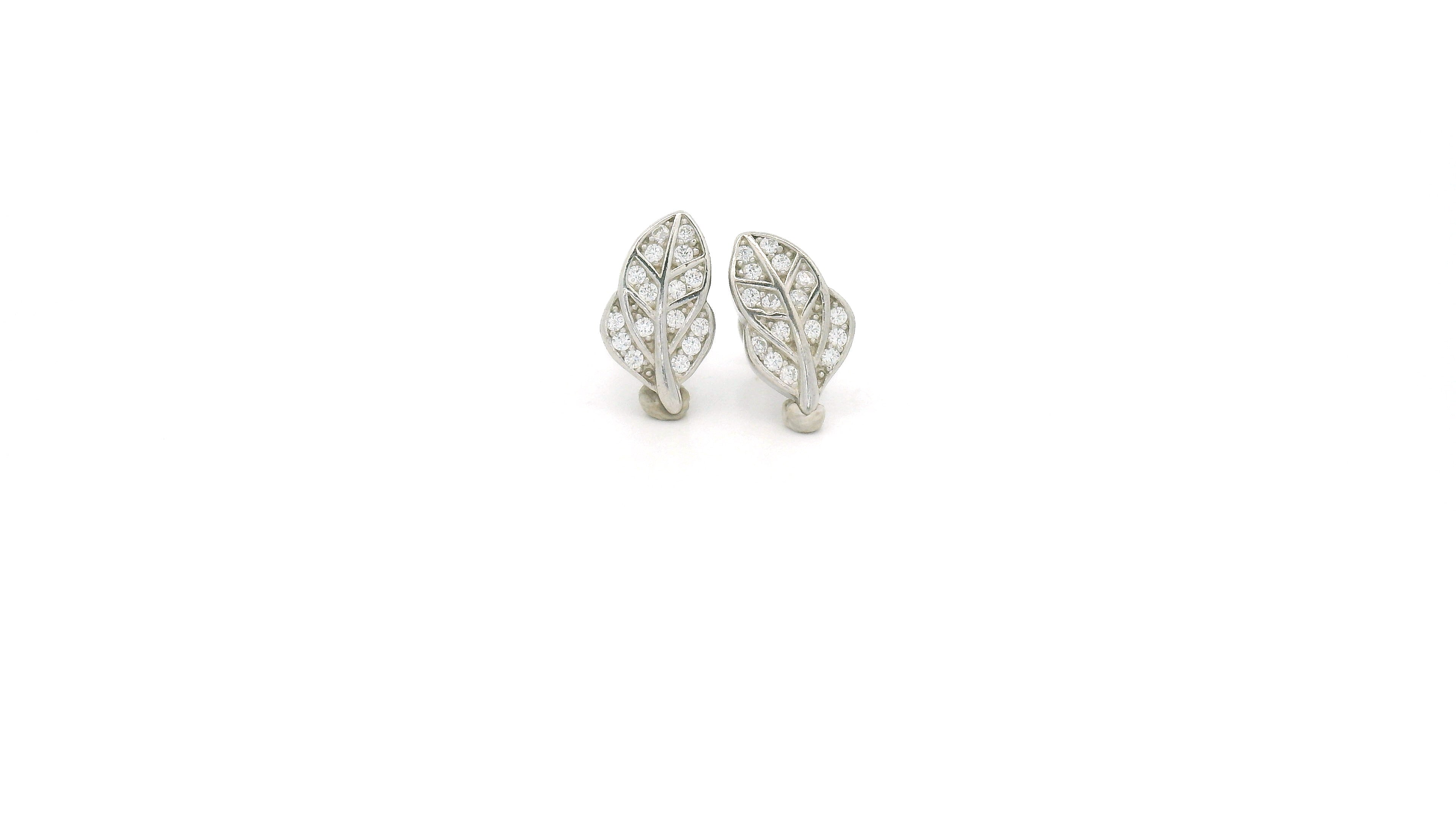 Leaf-Shaped Stud Earrings