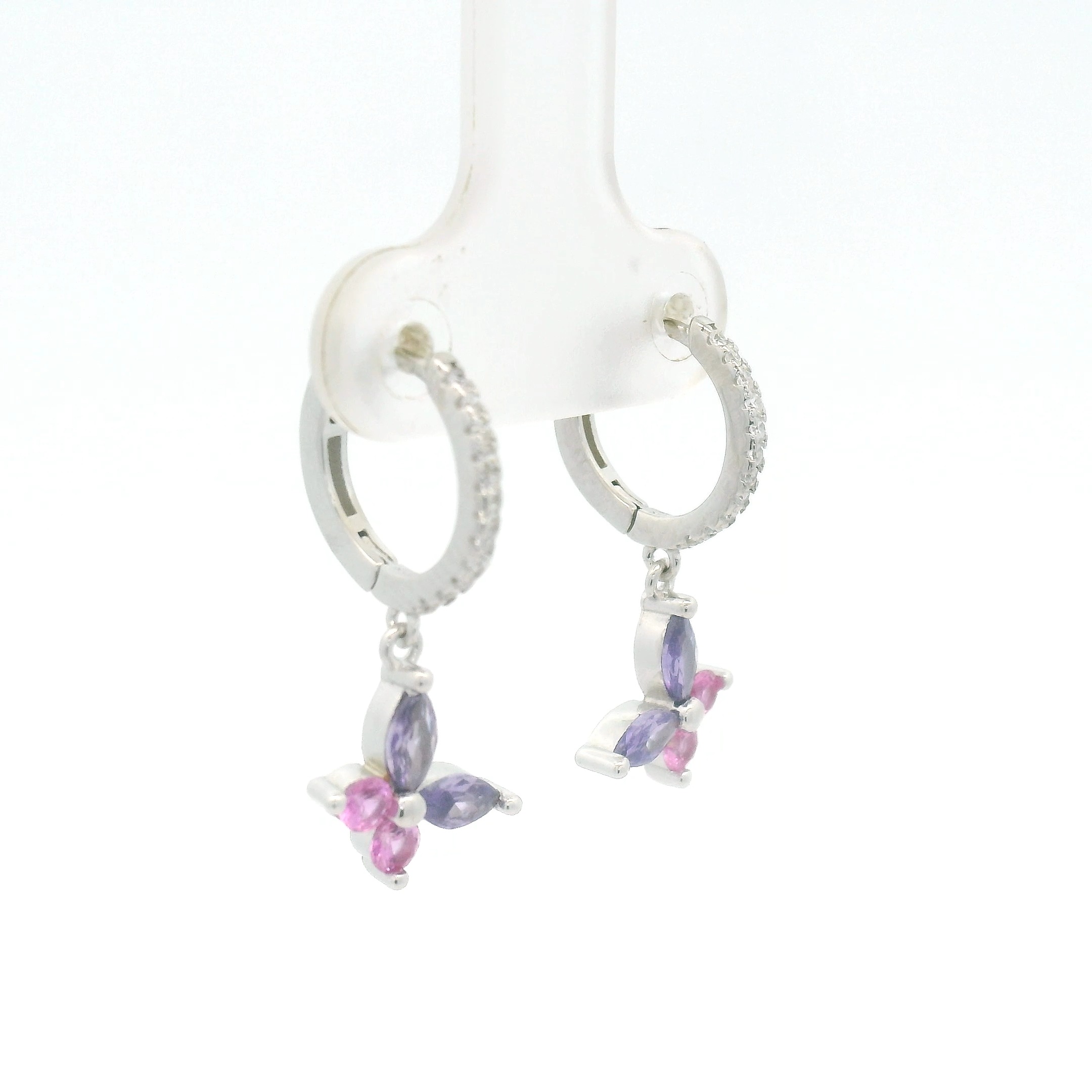Pink Butterfly Bali Earrings