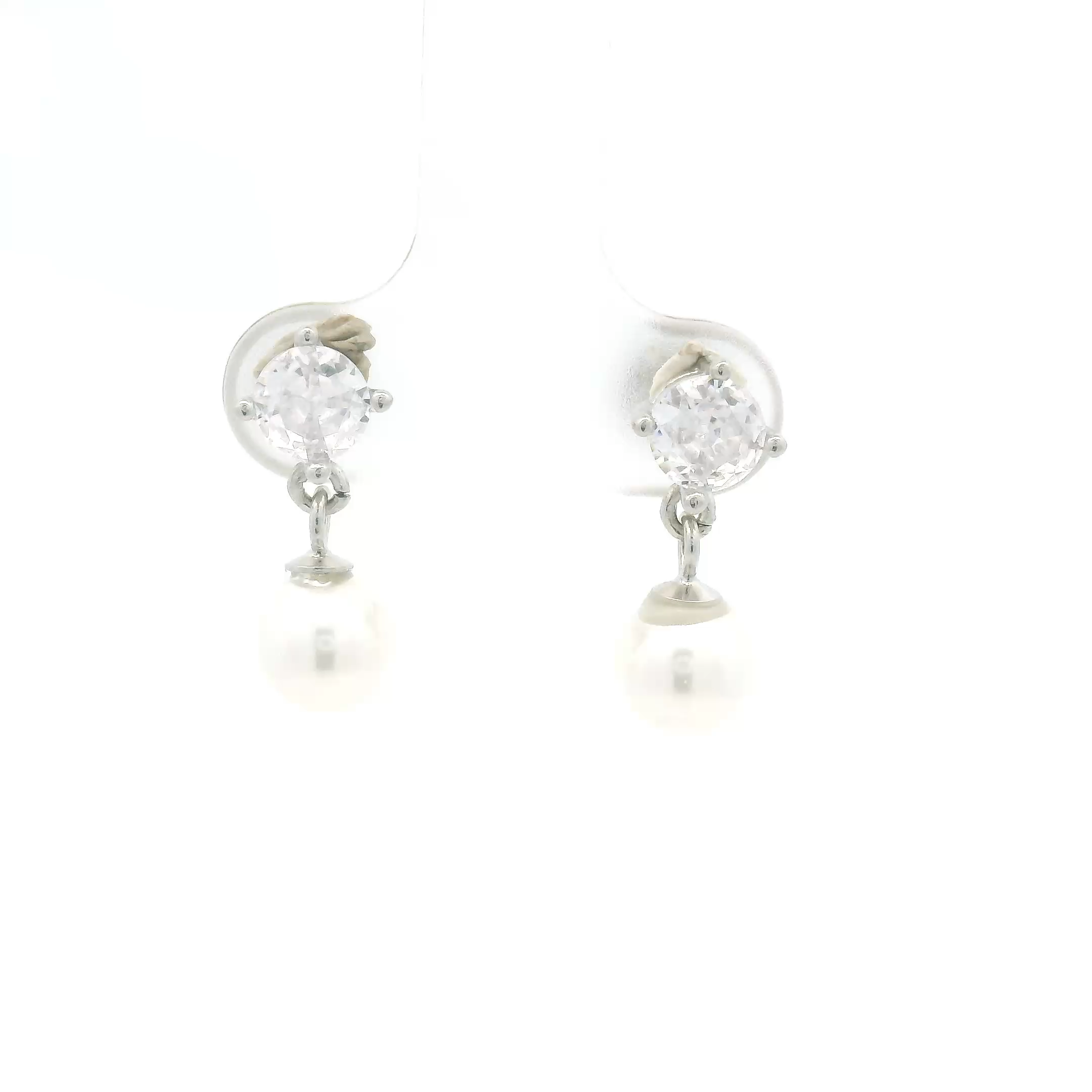 Pearl Drop Stud Earrings