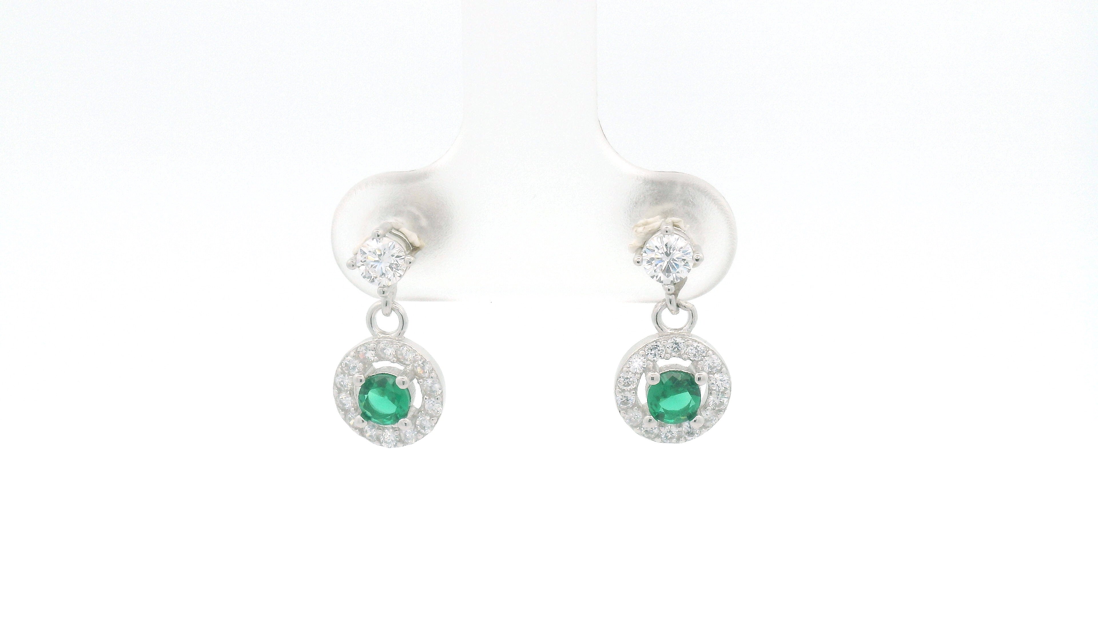 Emerald and Diamond Earrings