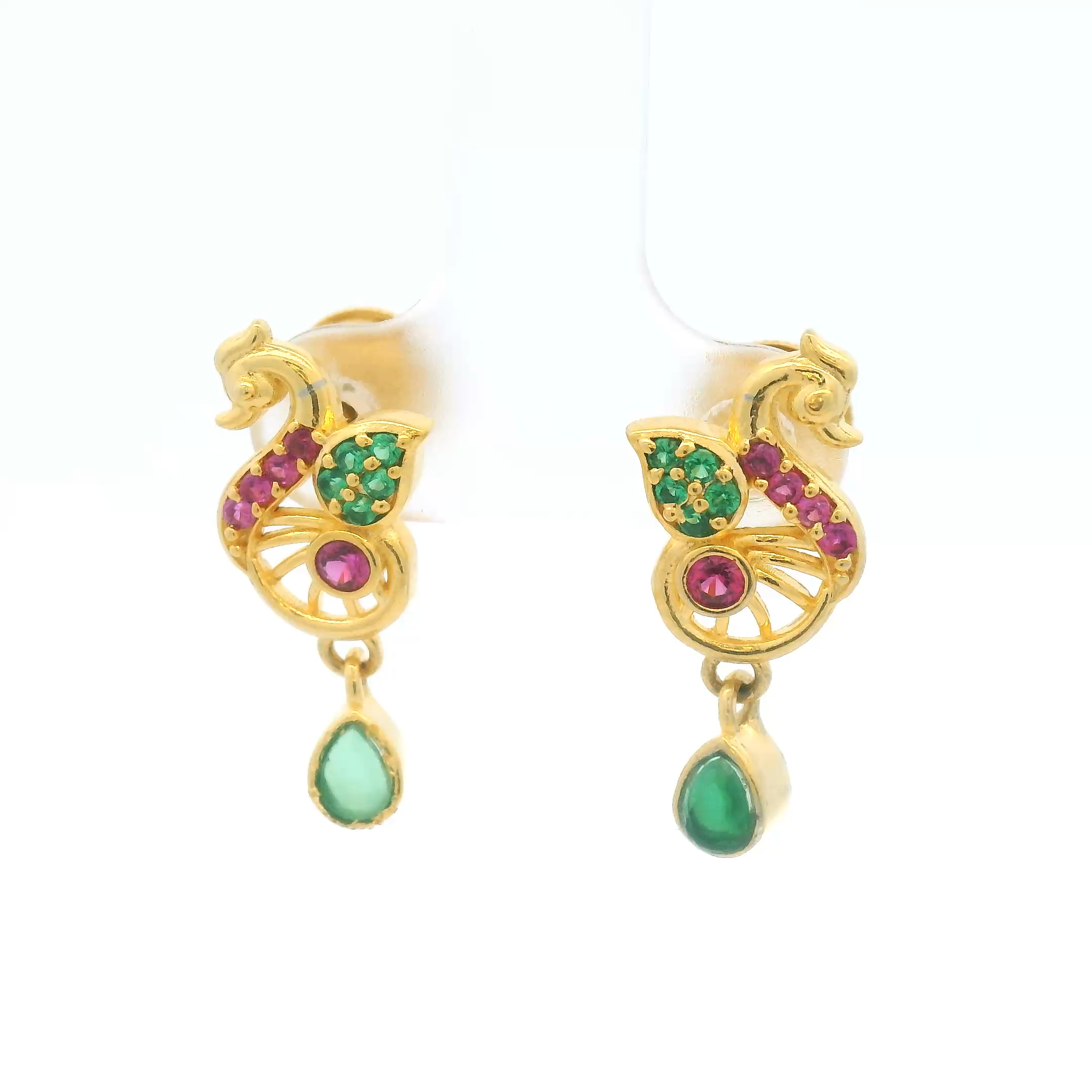 Gold Plated Colorful Earrings