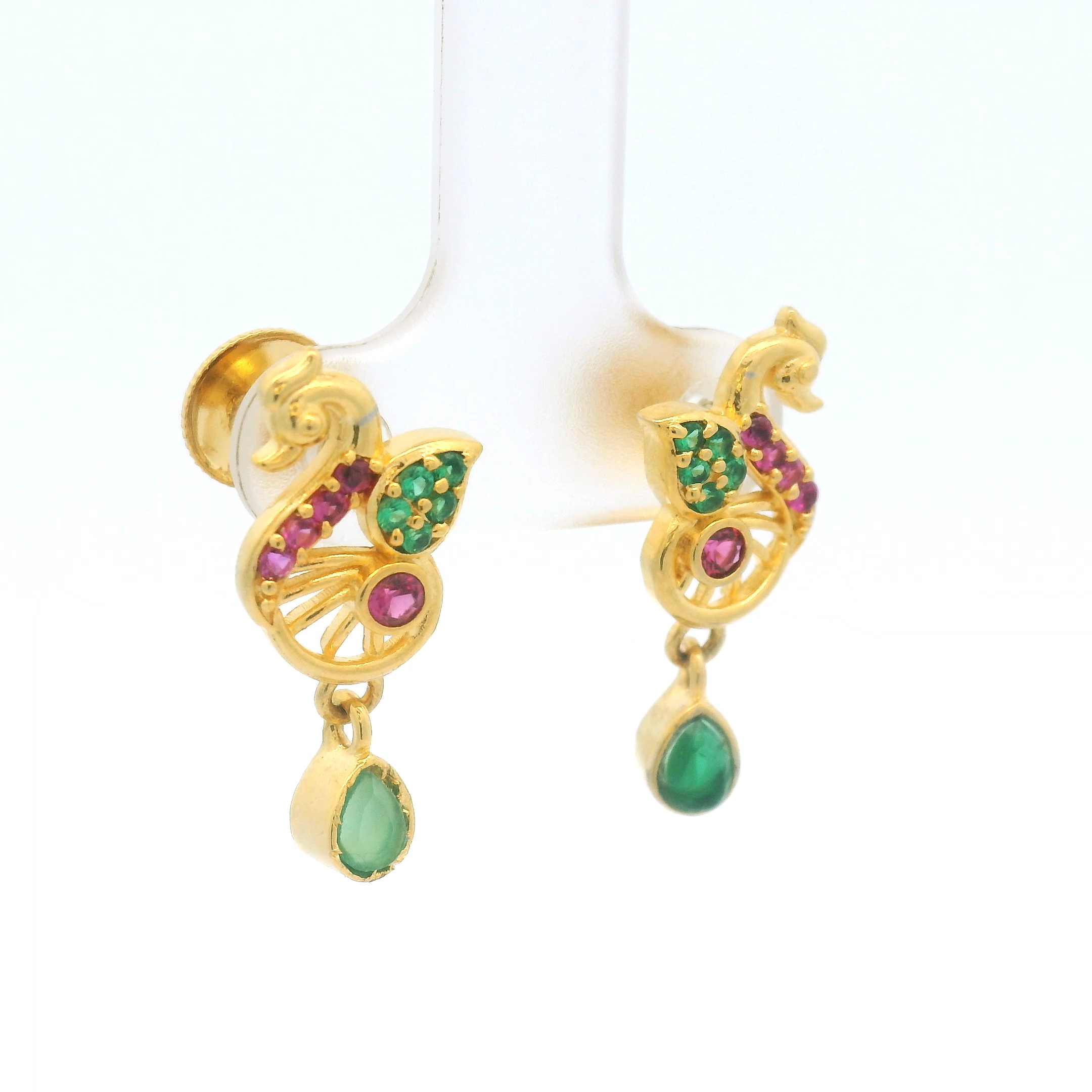 Gold Plated Colorful Earrings