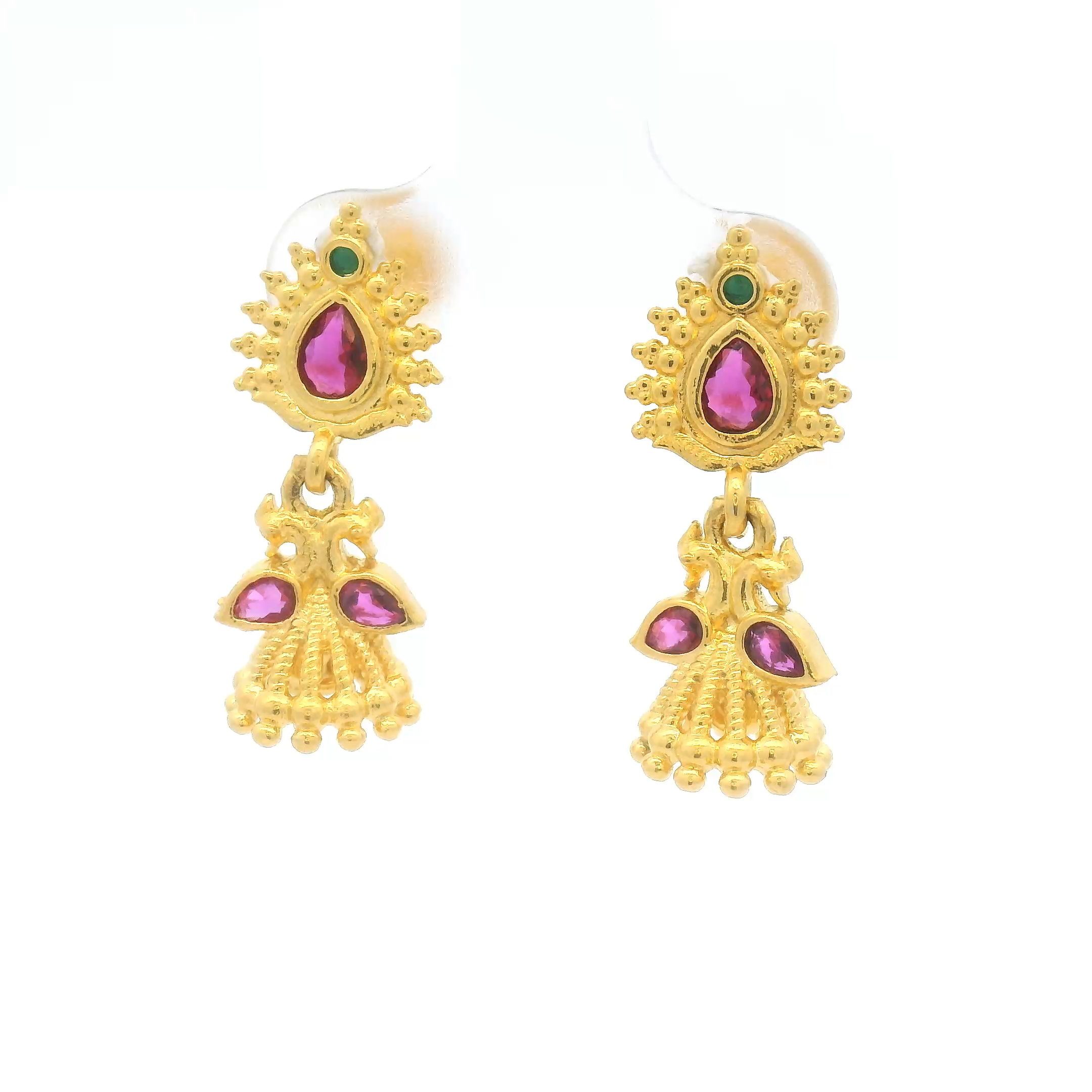 Gold Plated Jhumka Earrings for Ladies