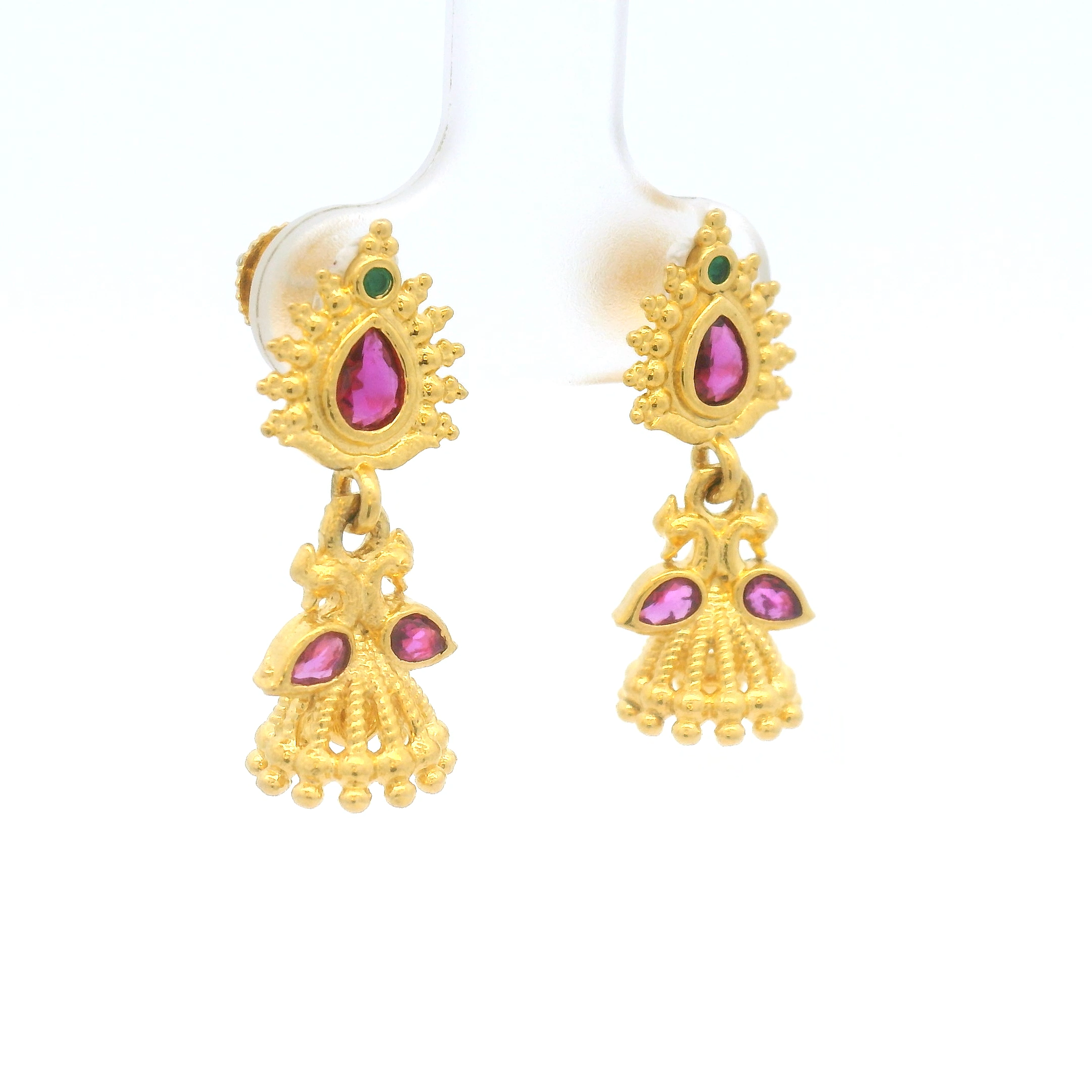 Gold Plated Jhumka Earrings for Ladies
